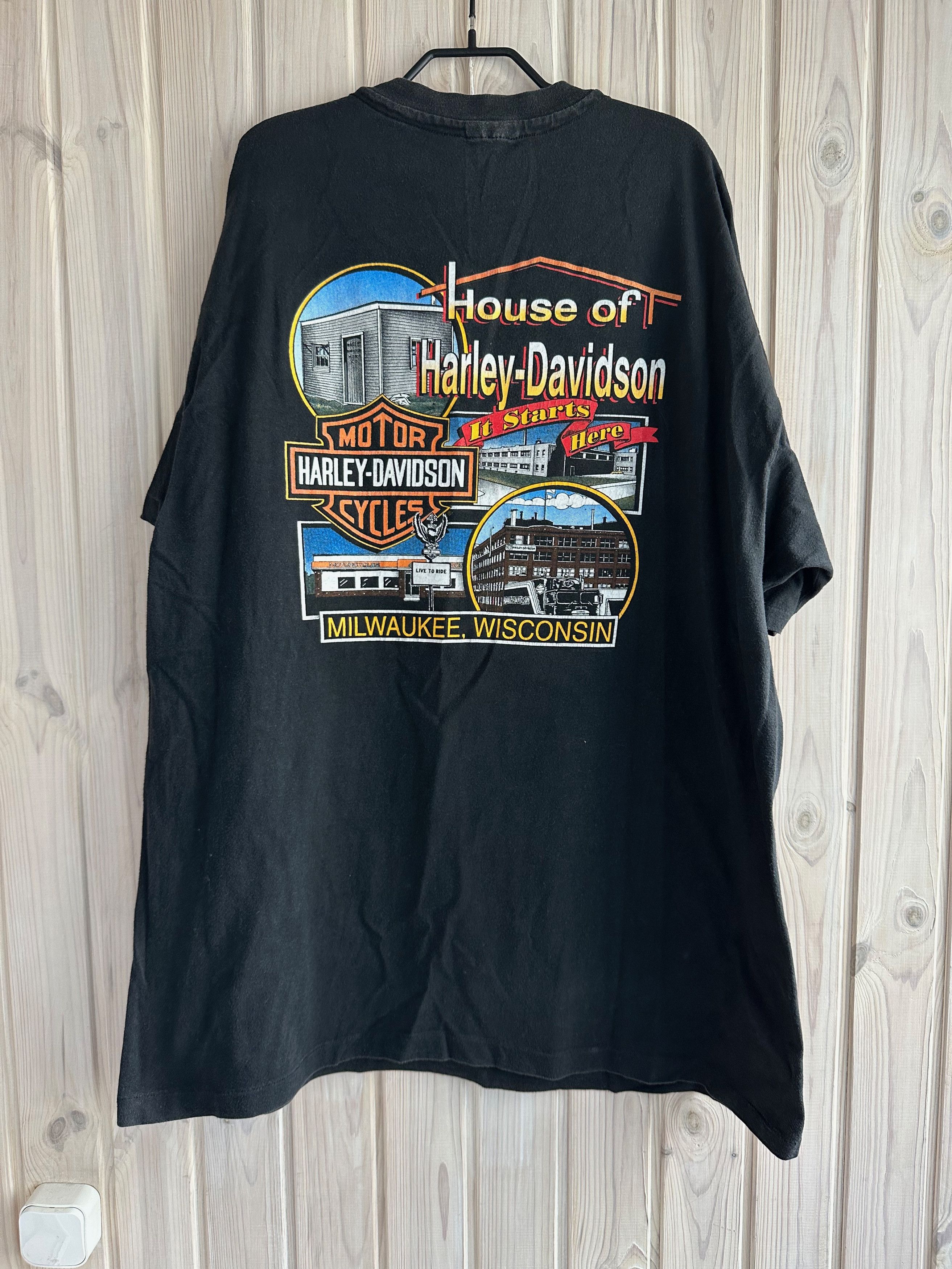 Harley Davidson 1992 Harley Davidson Stratman Milwaukee motorcycle eagle Size US XXL / EU 58 / 5 - 7 Thumbnail