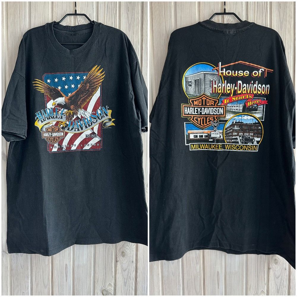Harley Davidson 1992 Harley Davidson Stratman Milwaukee motorcycle eagle Size US XXL / EU 58 / 5 - 1 Thumbnail