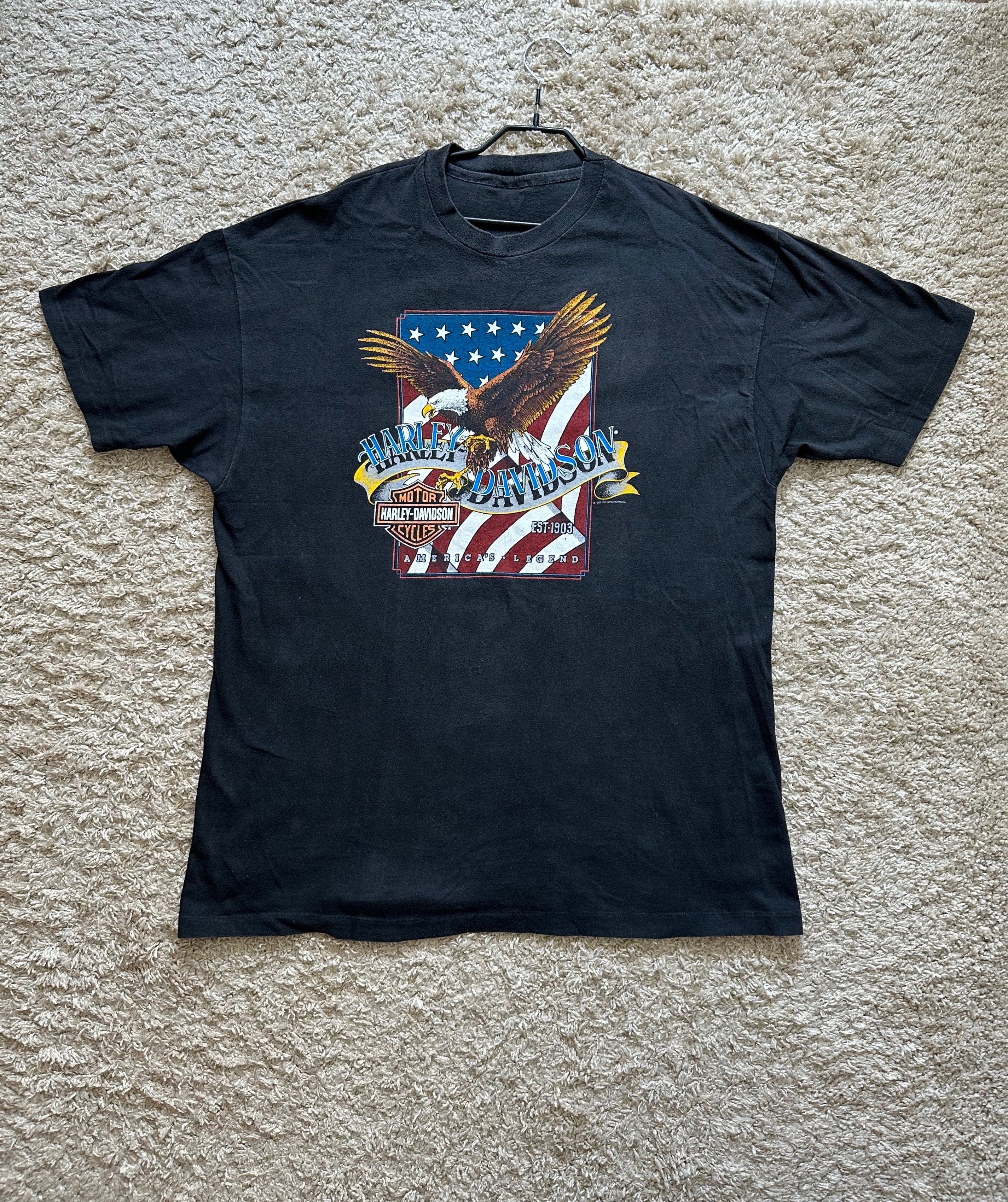 Harley Davidson 1992 Harley Davidson Stratman Milwaukee motorcycle eagle Size US XXL / EU 58 / 5 - 8 Thumbnail