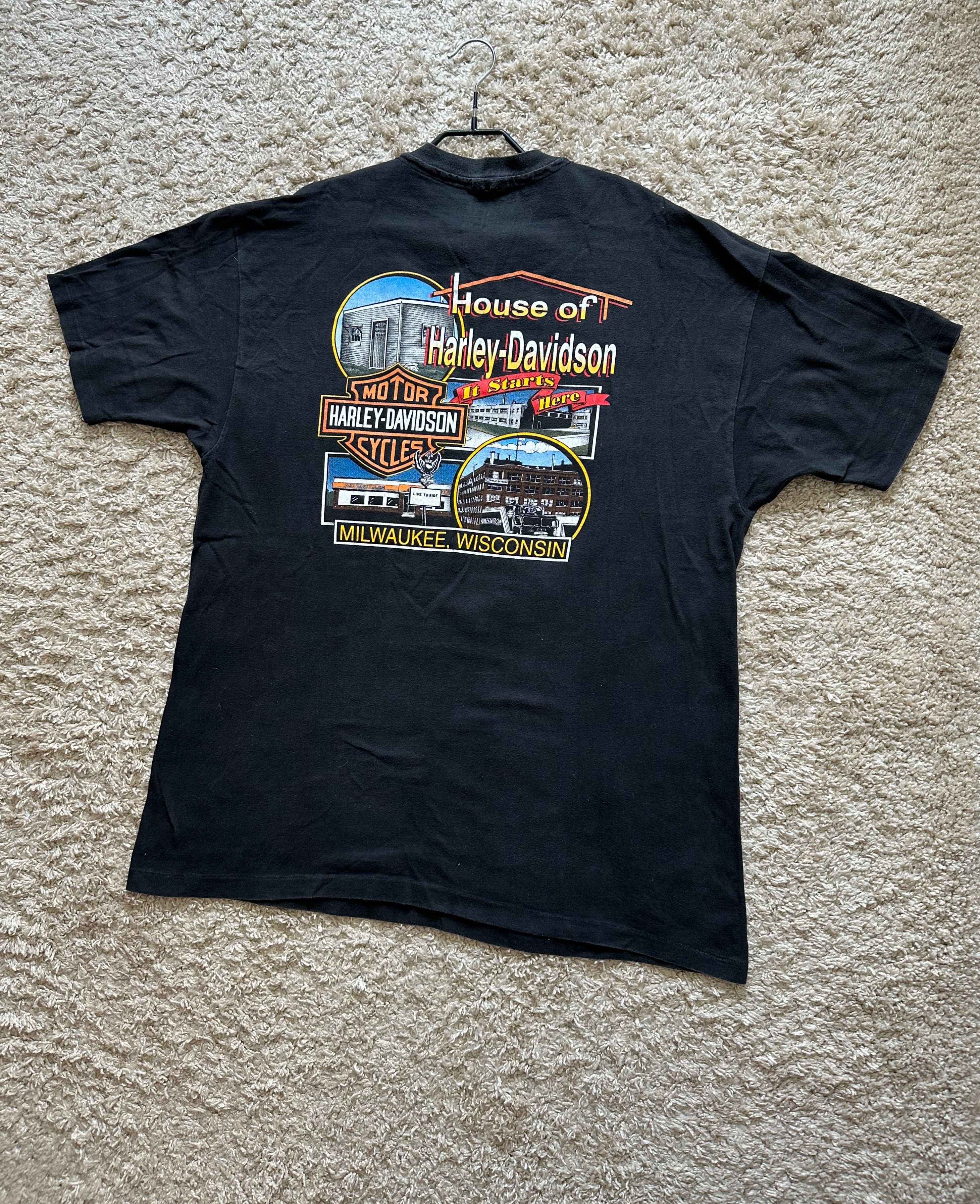 Harley Davidson 1992 Harley Davidson Stratman Milwaukee motorcycle eagle Size US XXL / EU 58 / 5 - 9 Thumbnail