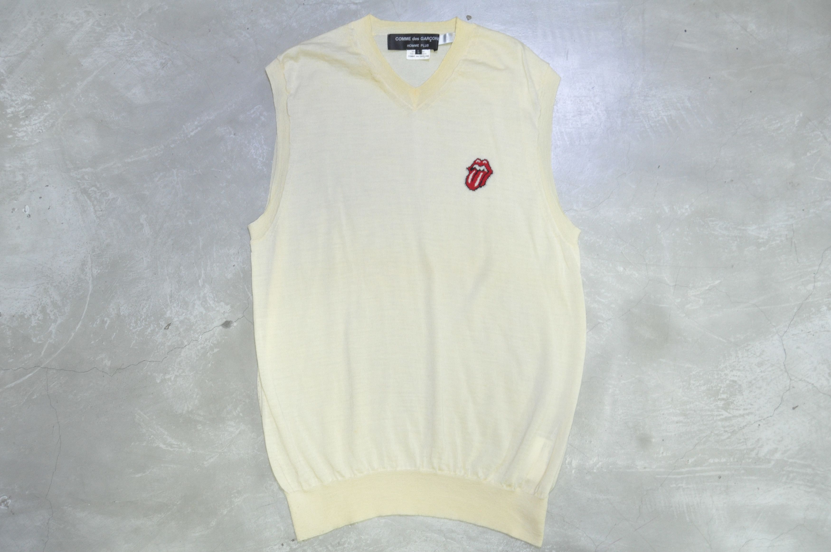 CDG Homme Plus S/S 06 Rolling Stones Knitted Vest