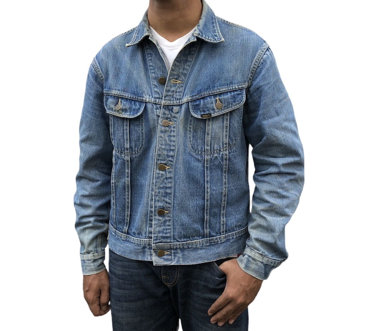 Lee Vintage 70s Lee Sanforized Denim Trucker Jacket Size US M / EU 48-50 / 2 - 2 Thumbnail
