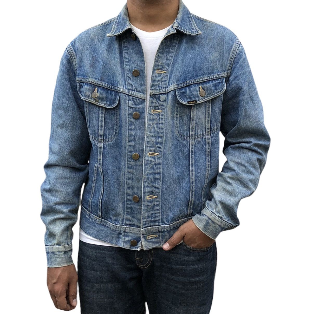 Lee Vintage 70s Lee Sanforized Denim Trucker Jacket Size US M / EU 48-50 / 2 - 3 Thumbnail