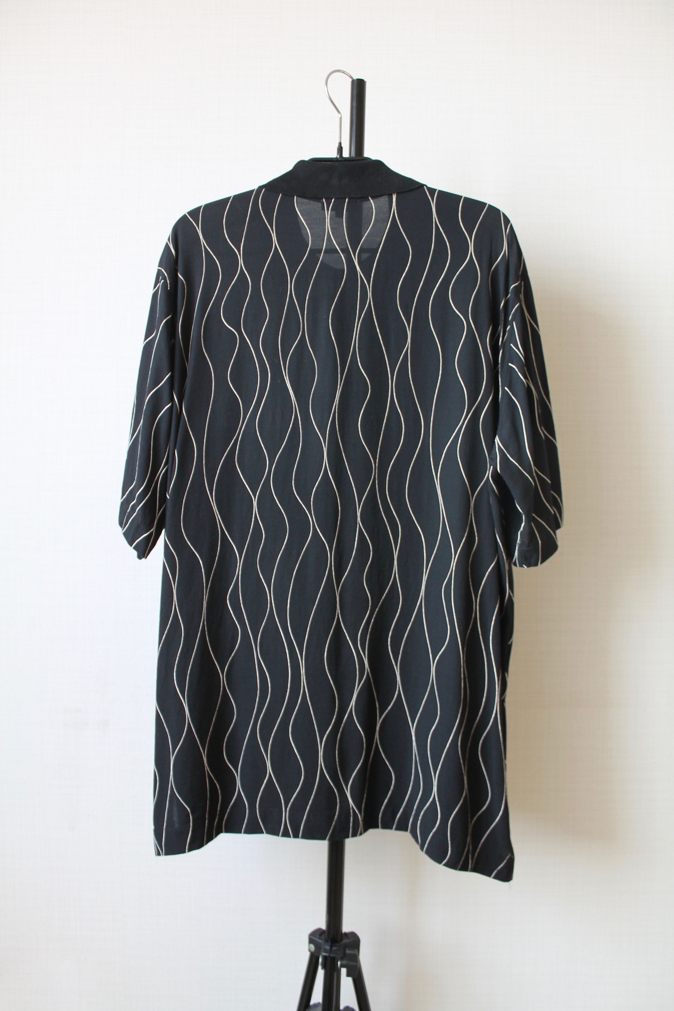 Vintage 80's - 90's Umberto Vallati Viscose Polo Shirt Black L-XL Size US L / EU 52-54 / 3 - 4 Thumbnail