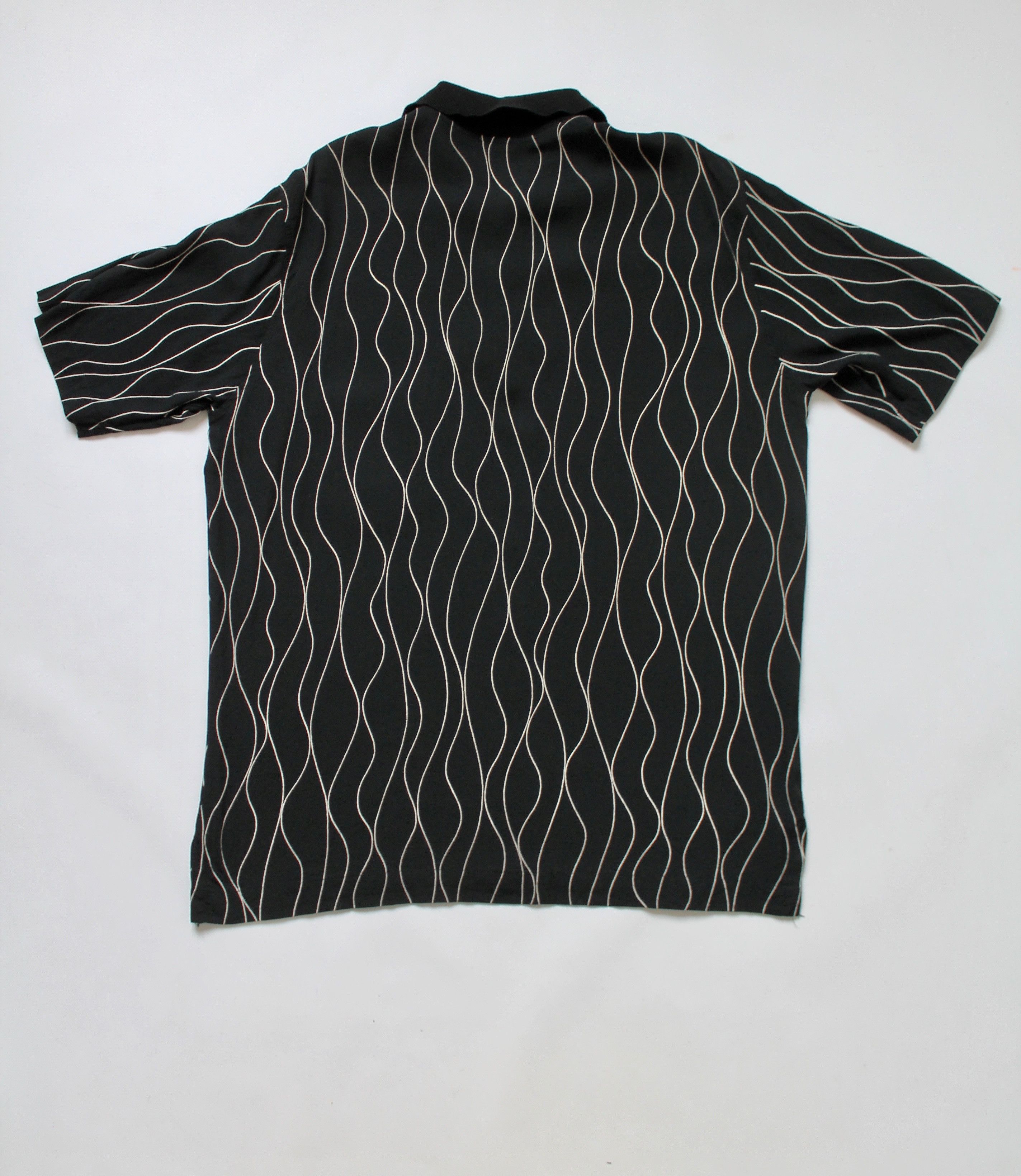 Vintage 80's - 90's Umberto Vallati Viscose Polo Shirt Black L-XL Size US L / EU 52-54 / 3 - 9 Thumbnail