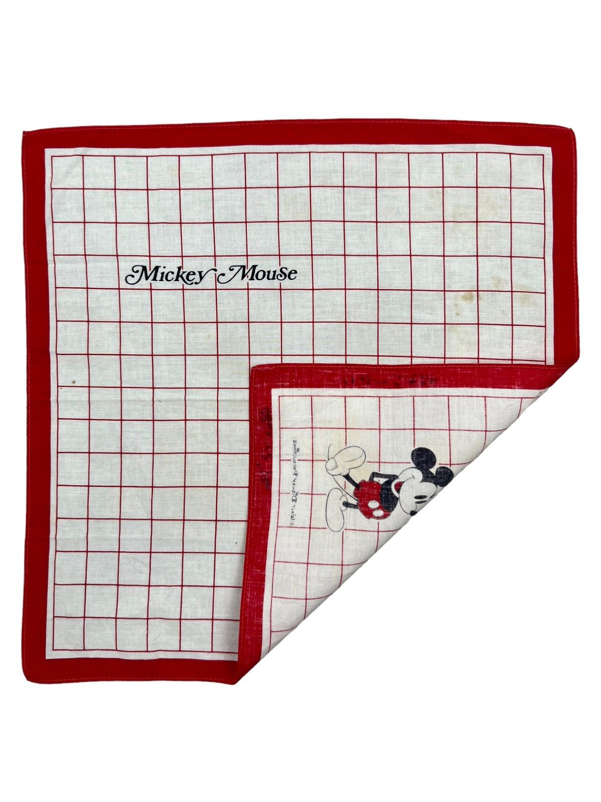 Disney Mickey Mouse Handkerchief Neckerchief Bandana Pocketsquare Size ONE SIZE - 3 Thumbnail