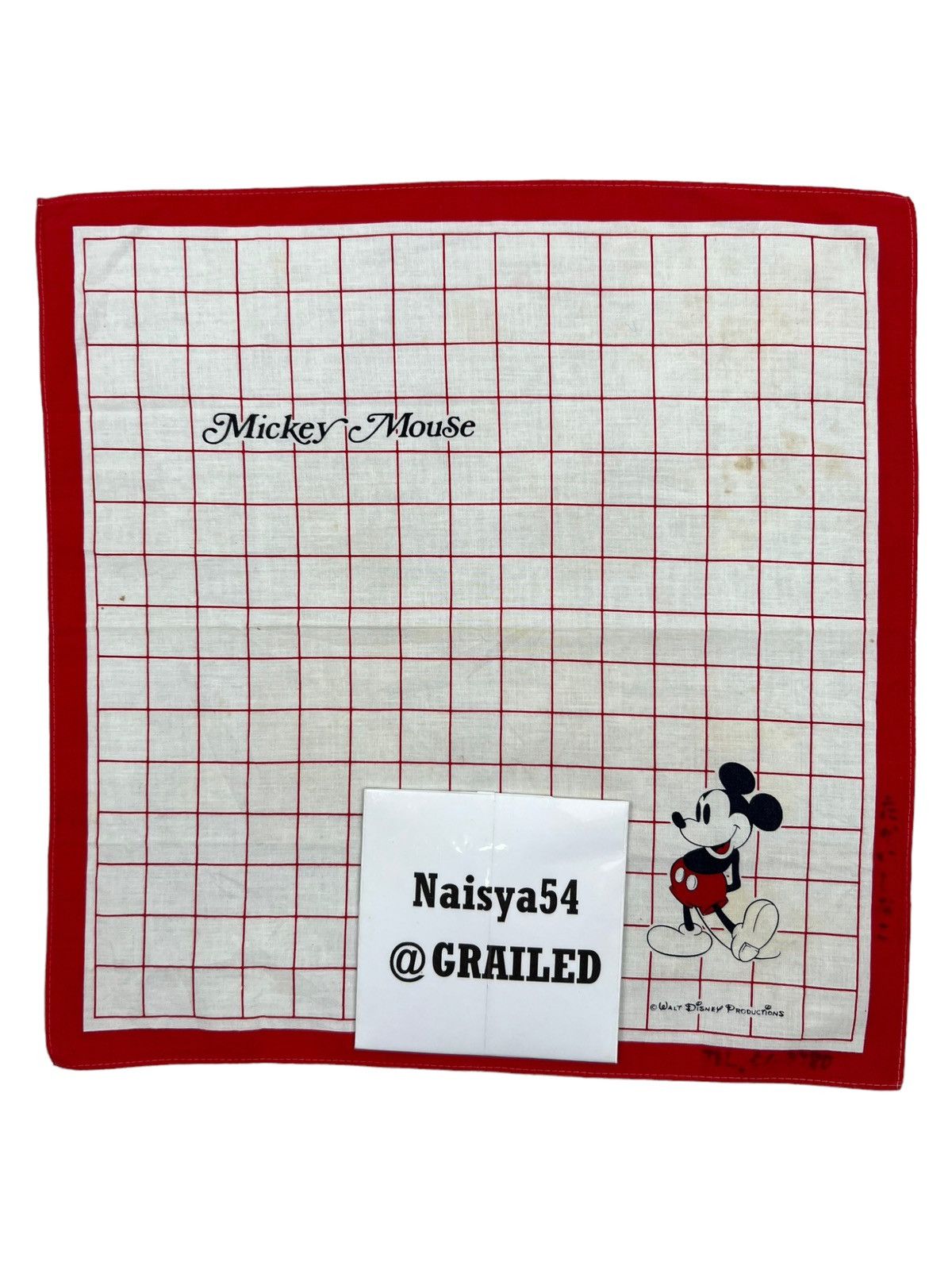 Disney Mickey Mouse Handkerchief Neckerchief Bandana Pocketsquare Size ONE SIZE - 5 Thumbnail