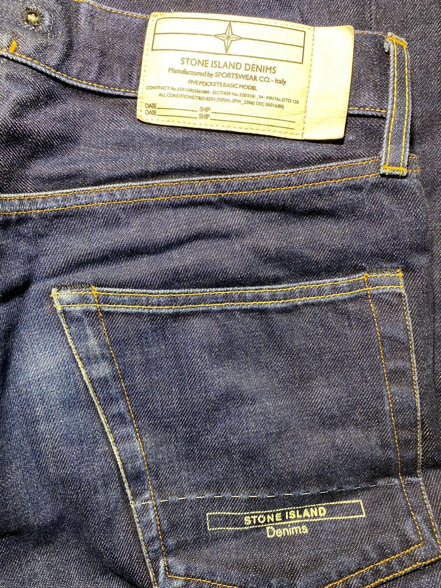 Stone Island Stone Island Denims Jeans Vintage Back Pocket Logo Size US 31 - 2 Preview