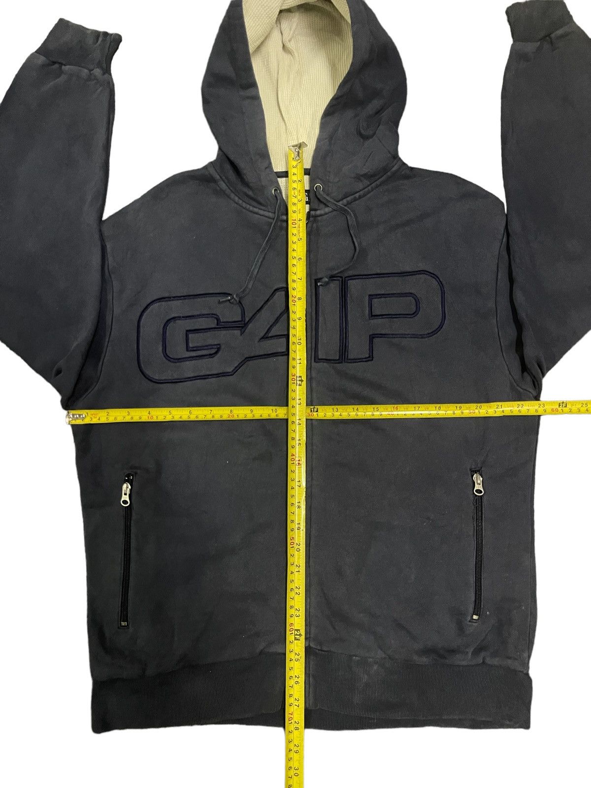 Gap Vintage Gap Thermal Lined Big Logo Hoodie Size US M / EU 48-50 / 2 - 9 Thumbnail