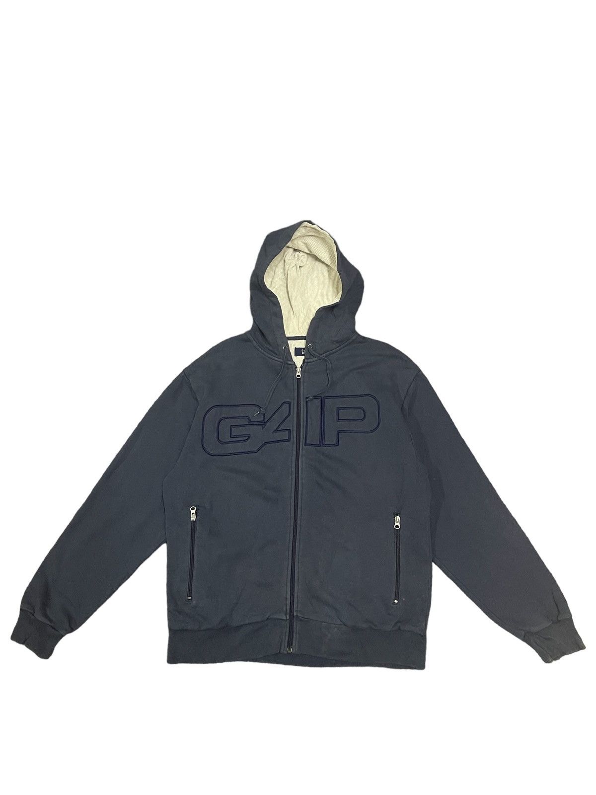 Gap Vintage Gap Thermal Lined Big Logo Hoodie Size US M / EU 48-50 / 2 - 1 Thumbnail