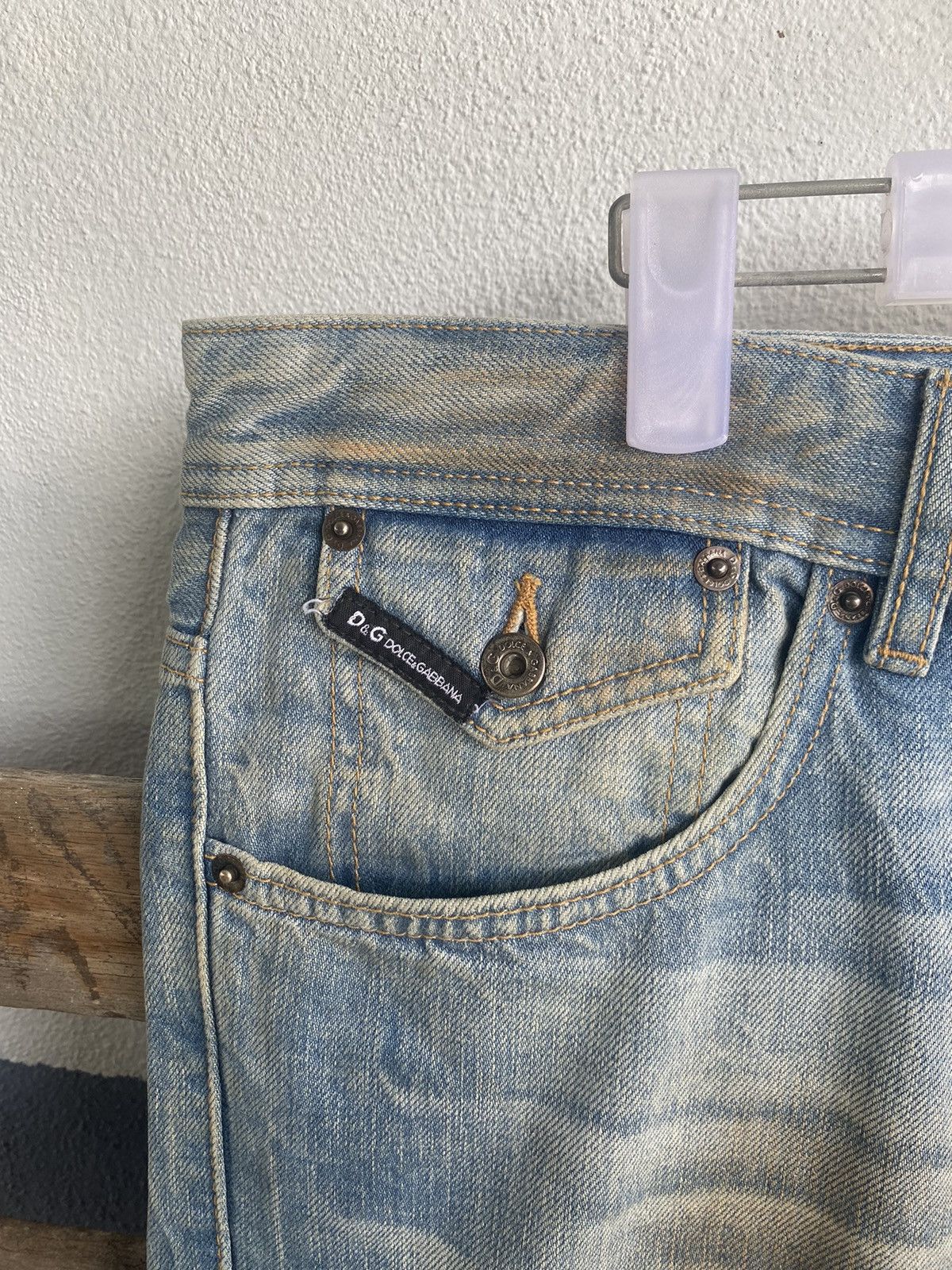 Dolce & Gabbana Vintage Dolce & Gabbana Denim Faded Factory Jeans Size US 37 - 3 Thumbnail