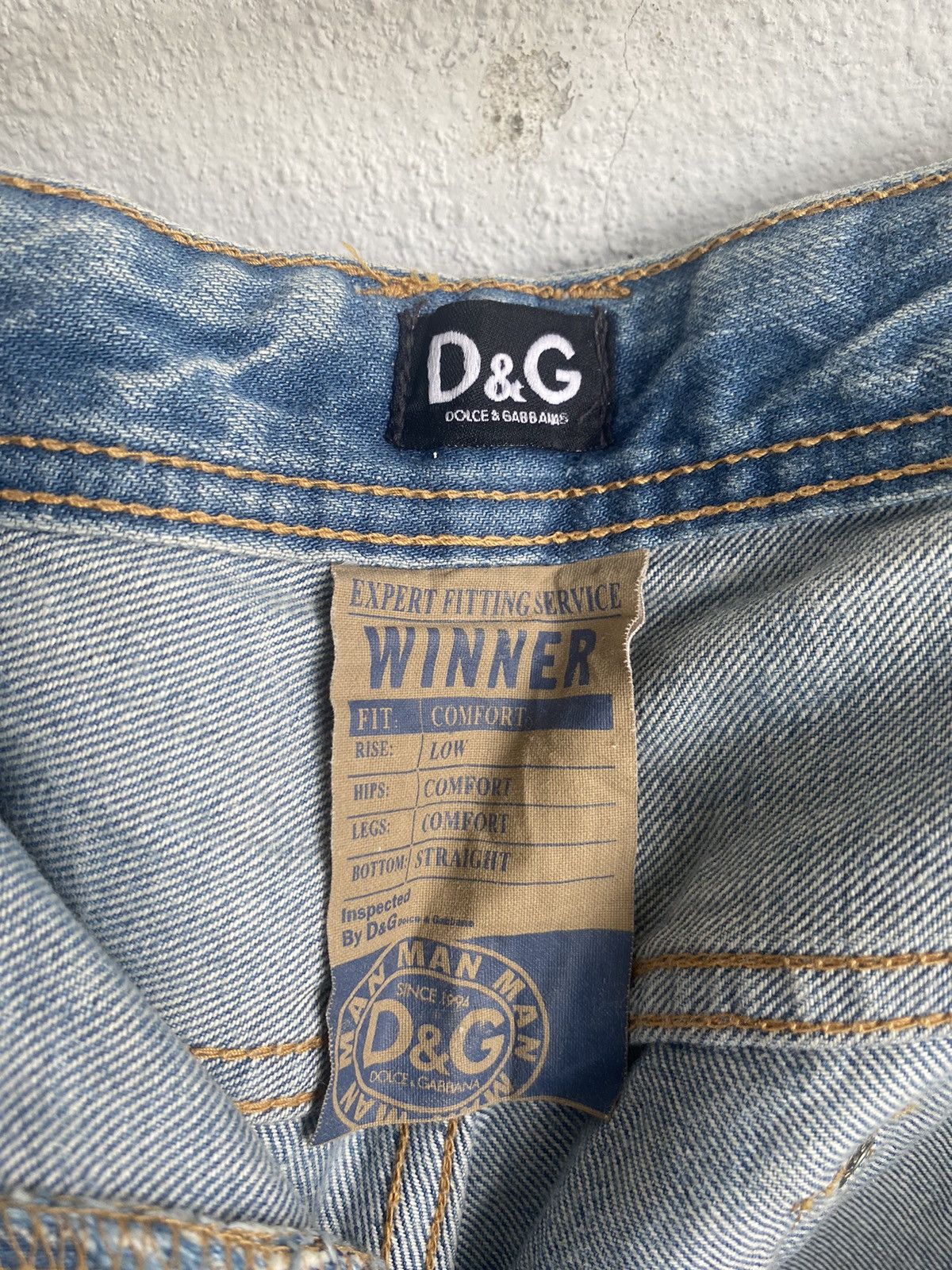 Dolce & Gabbana Vintage Dolce & Gabbana Denim Faded Factory Jeans Size US 37 - 14 Thumbnail