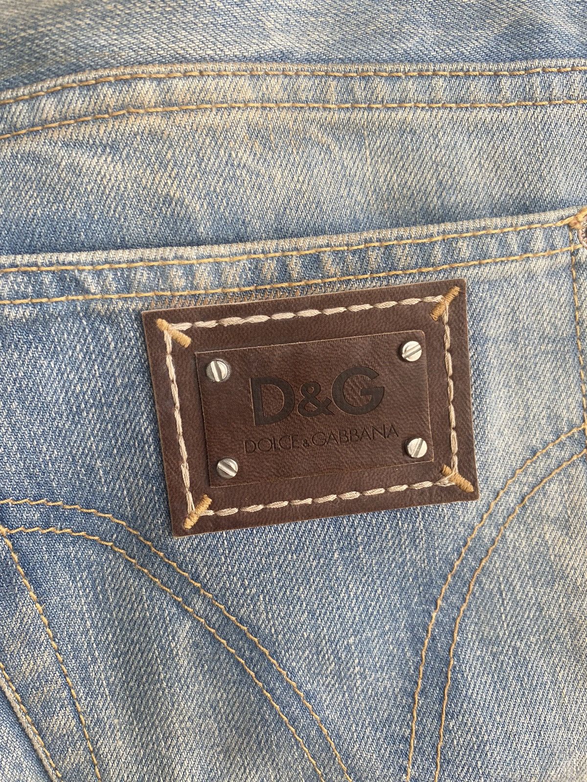 Dolce & Gabbana Vintage Dolce & Gabbana Denim Faded Factory Jeans Size US 37 - 10 Thumbnail