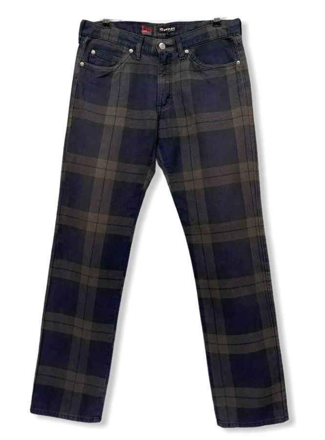 Seditionaries 🔥LEE X JUNMEN Mudmax Punk Tartan Rusty Purple Pants Size US 31 - 2 Thumbnail