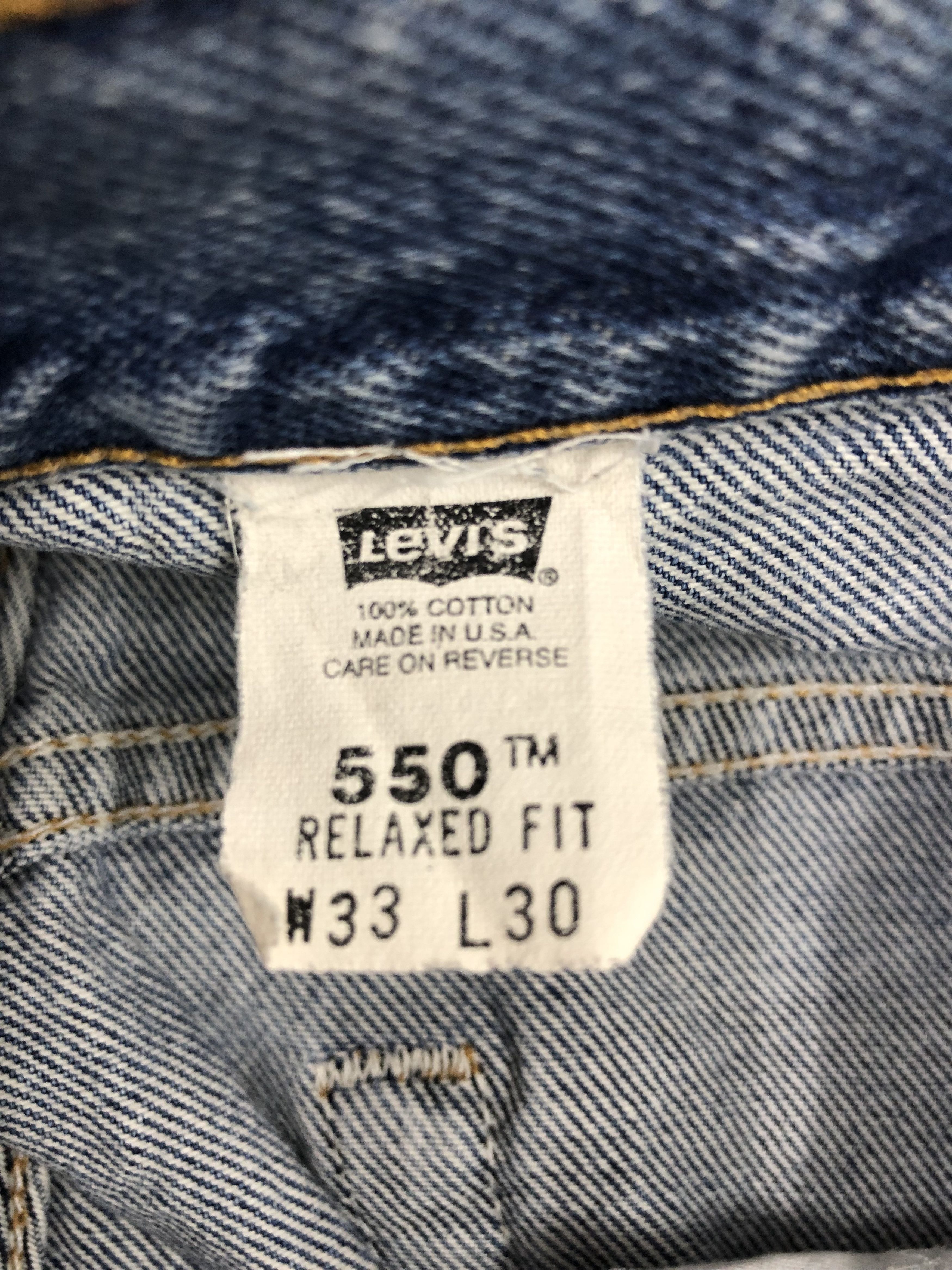 Levi's × Vintage Vintage 90s Levis 550 Faded Blue Jeans Size US 34 / EU 50 - 6 Thumbnail