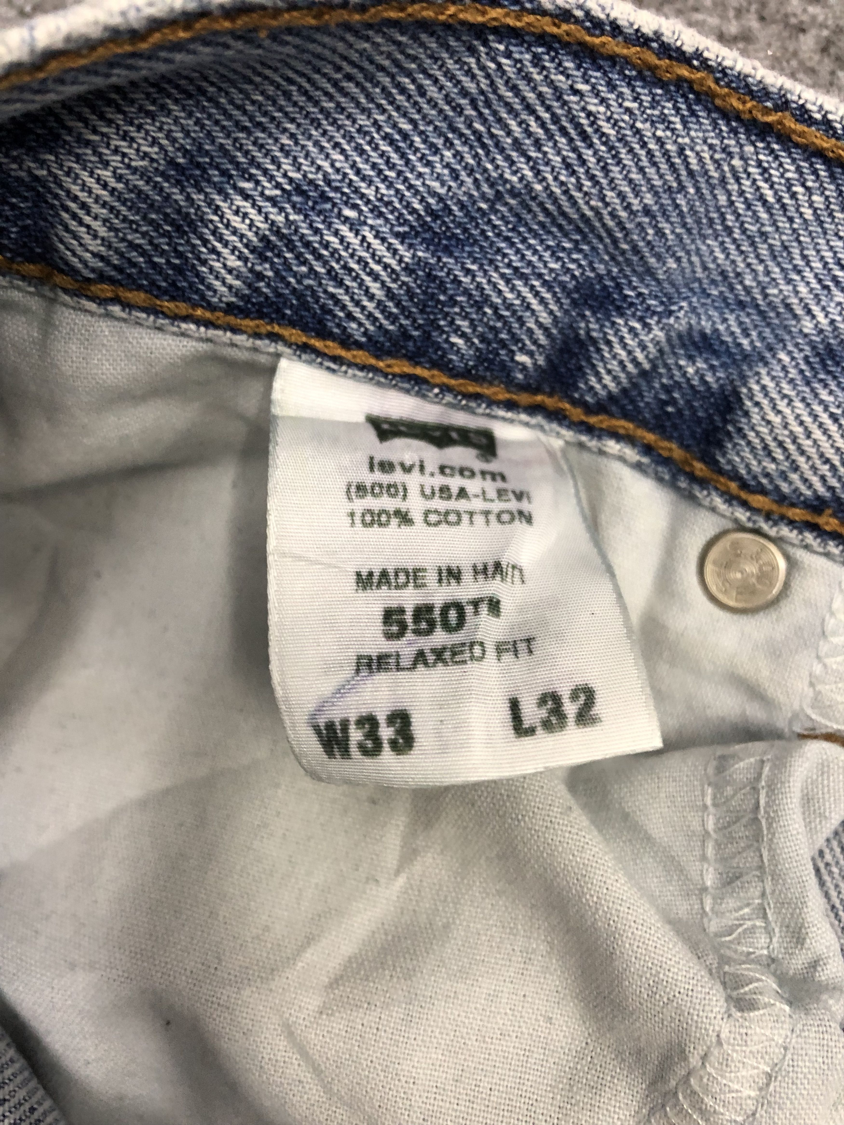 Levi's × Vintage Vintage Levis 550 Faded Blue Jeans DP1064 Size US 33 - 6 Thumbnail