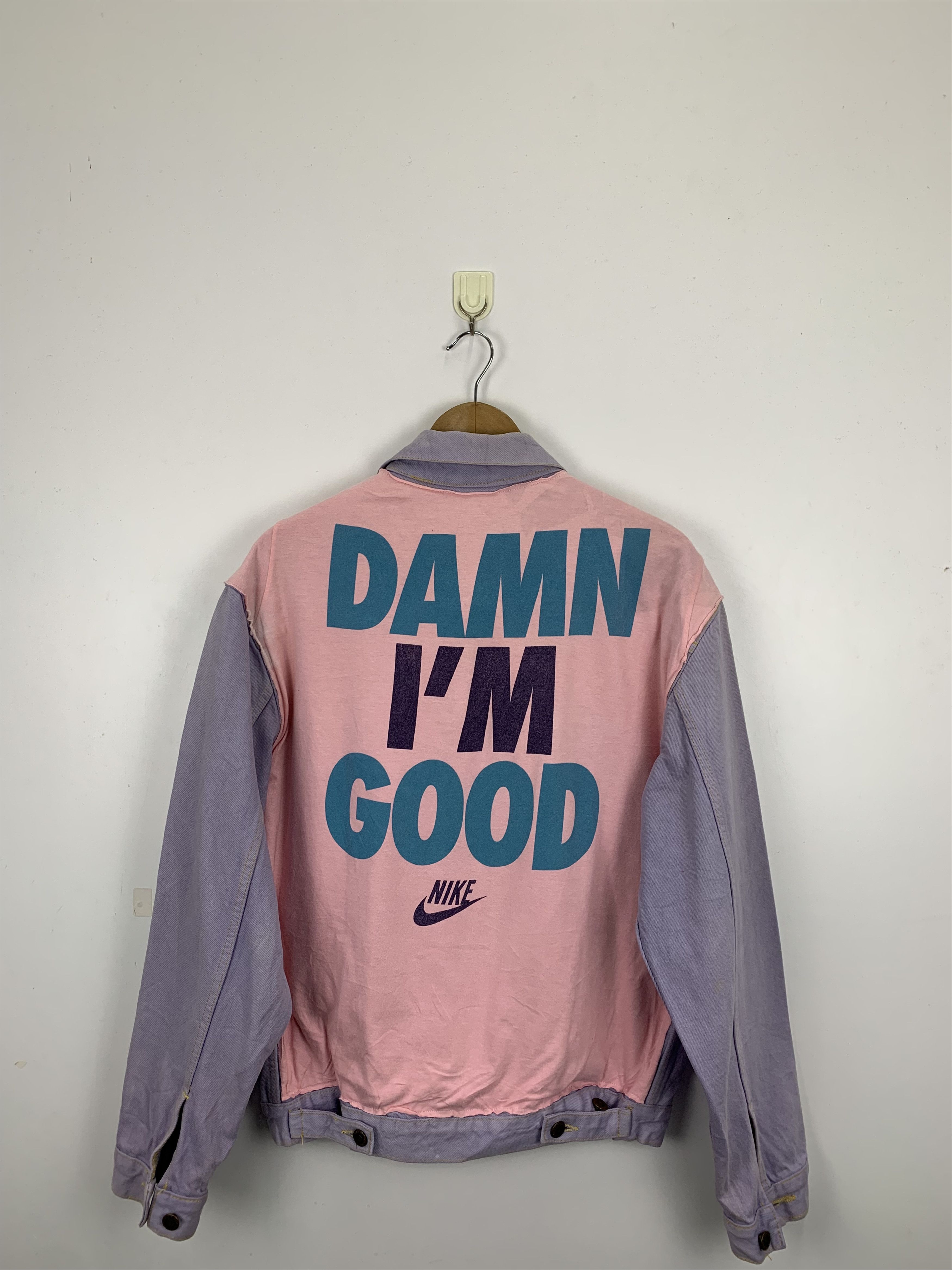 image of Vintage Damn I'm Good Denim Jacket in Purple, Men's (Size Large)