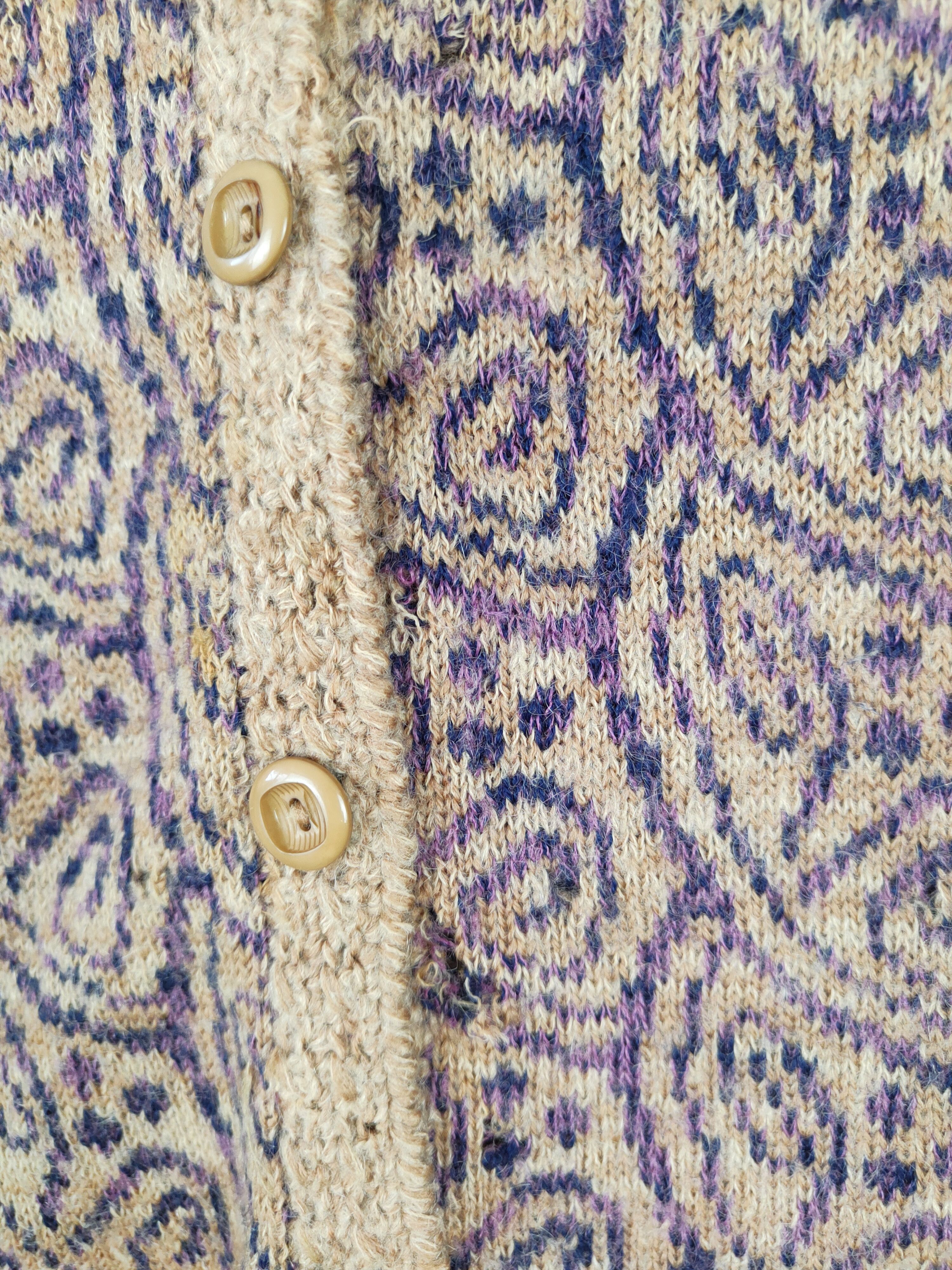 Homespun Knitwear × Japanese Brand Japanese Brand art mohair cardigan Brown Knitwear #5277 Size M / US 6-8 / IT 42-44 - 3 Thumbnail