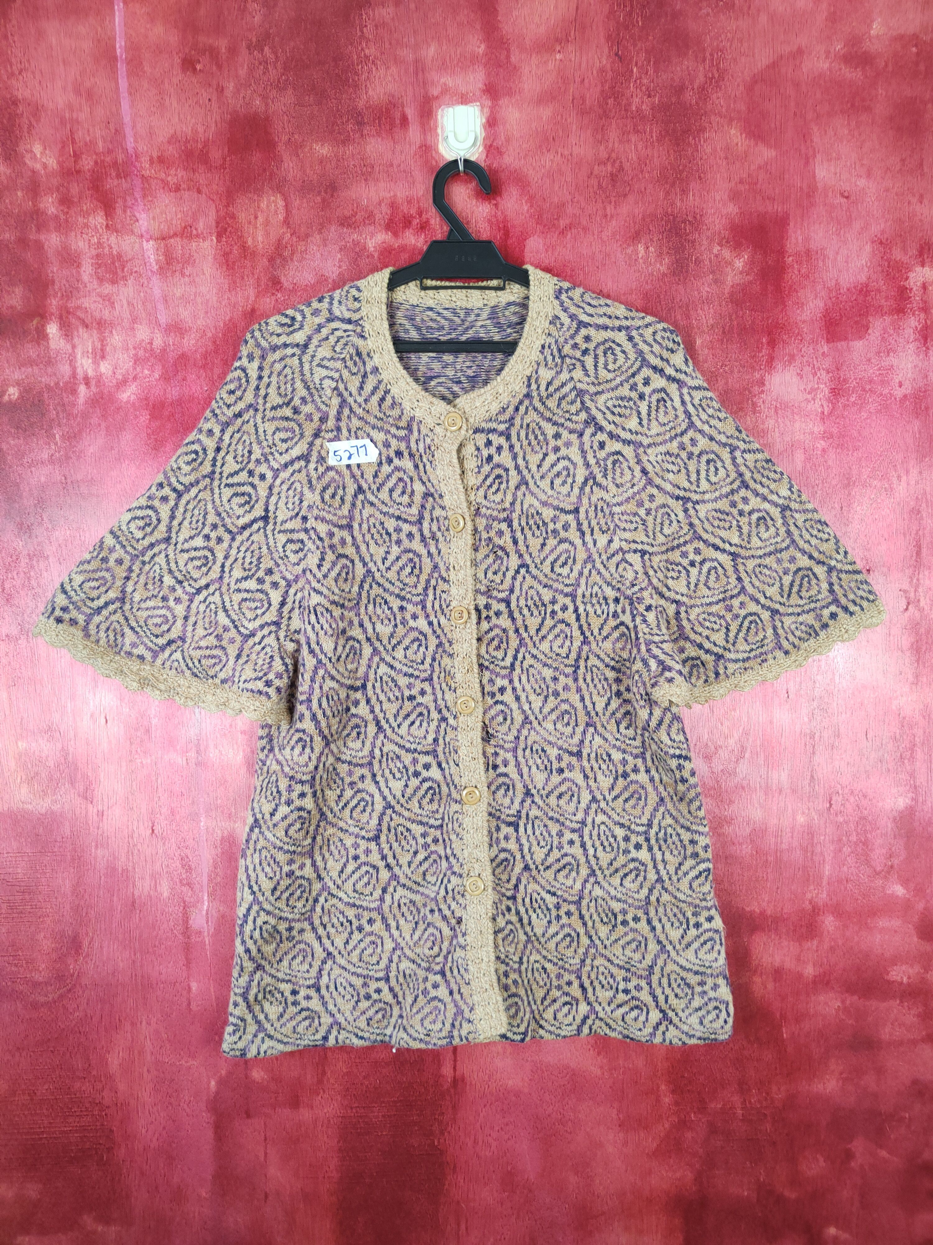 Homespun Knitwear × Japanese Brand Japanese Brand art mohair cardigan Brown Knitwear #5277 Size M / US 6-8 / IT 42-44 - 1 Thumbnail