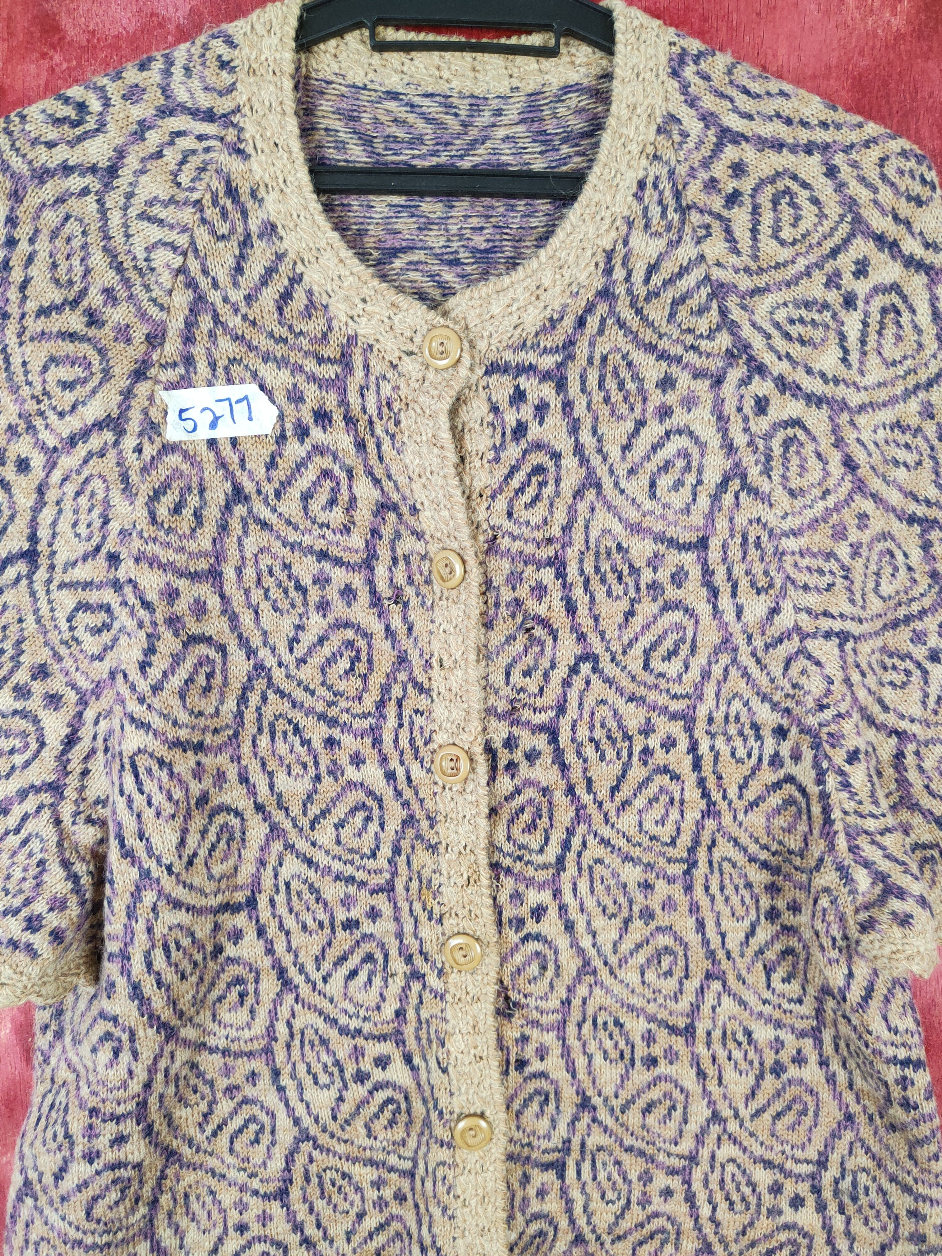 Homespun Knitwear × Japanese Brand Japanese Brand art mohair cardigan Brown Knitwear #5277 Size M / US 6-8 / IT 42-44 - 2 Thumbnail