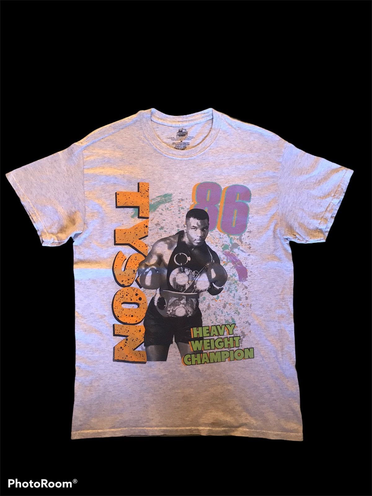 VINTAGE TYSON 86 HEAVY WEIGHT CHAMPION PRINTED TEE