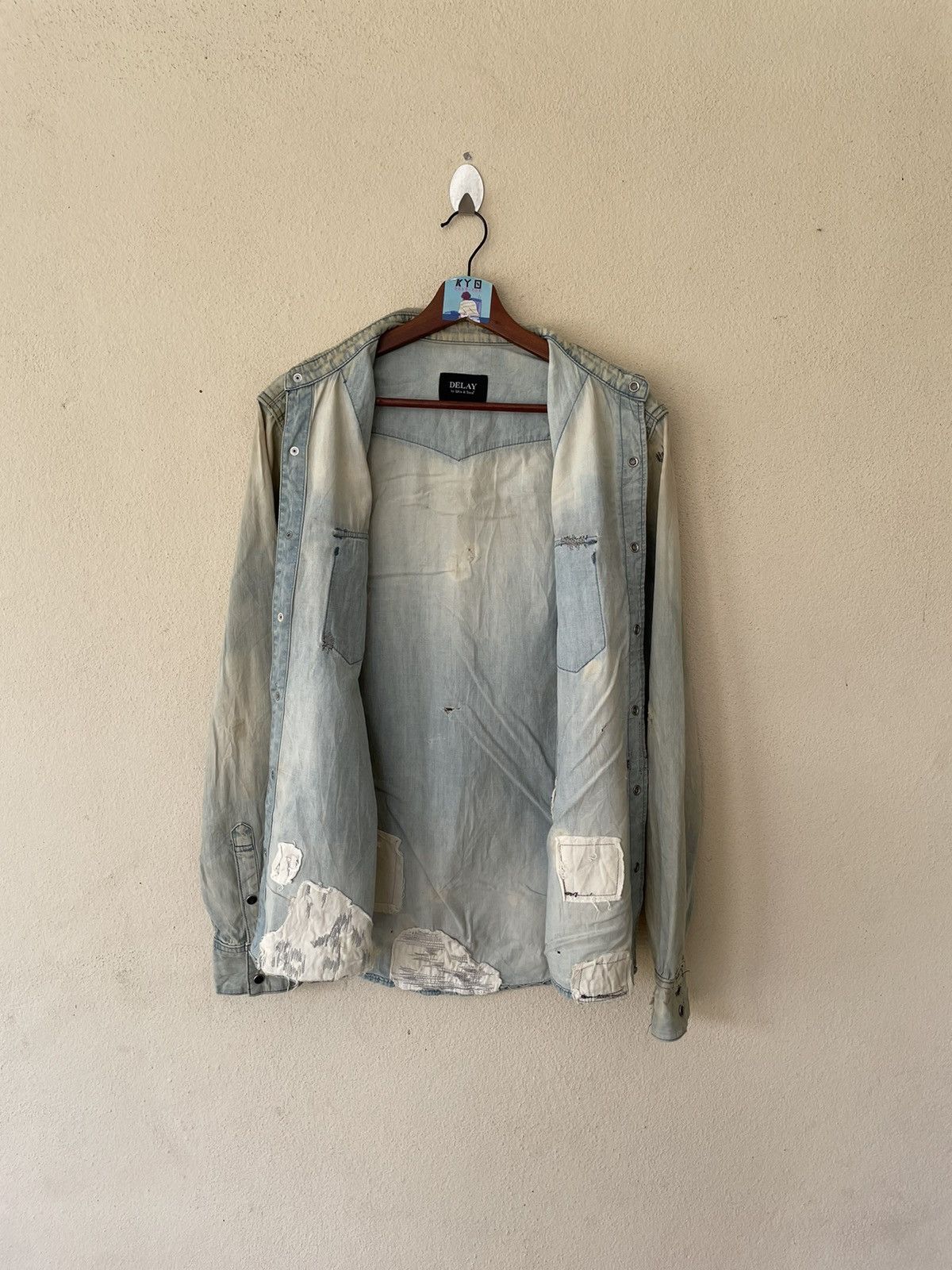 Japanese Brand BORO SASHIKO DELAY BY UFIN AND SONS CHAMBRAY Size US M / EU 48-50 / 2 - 9 Thumbnail