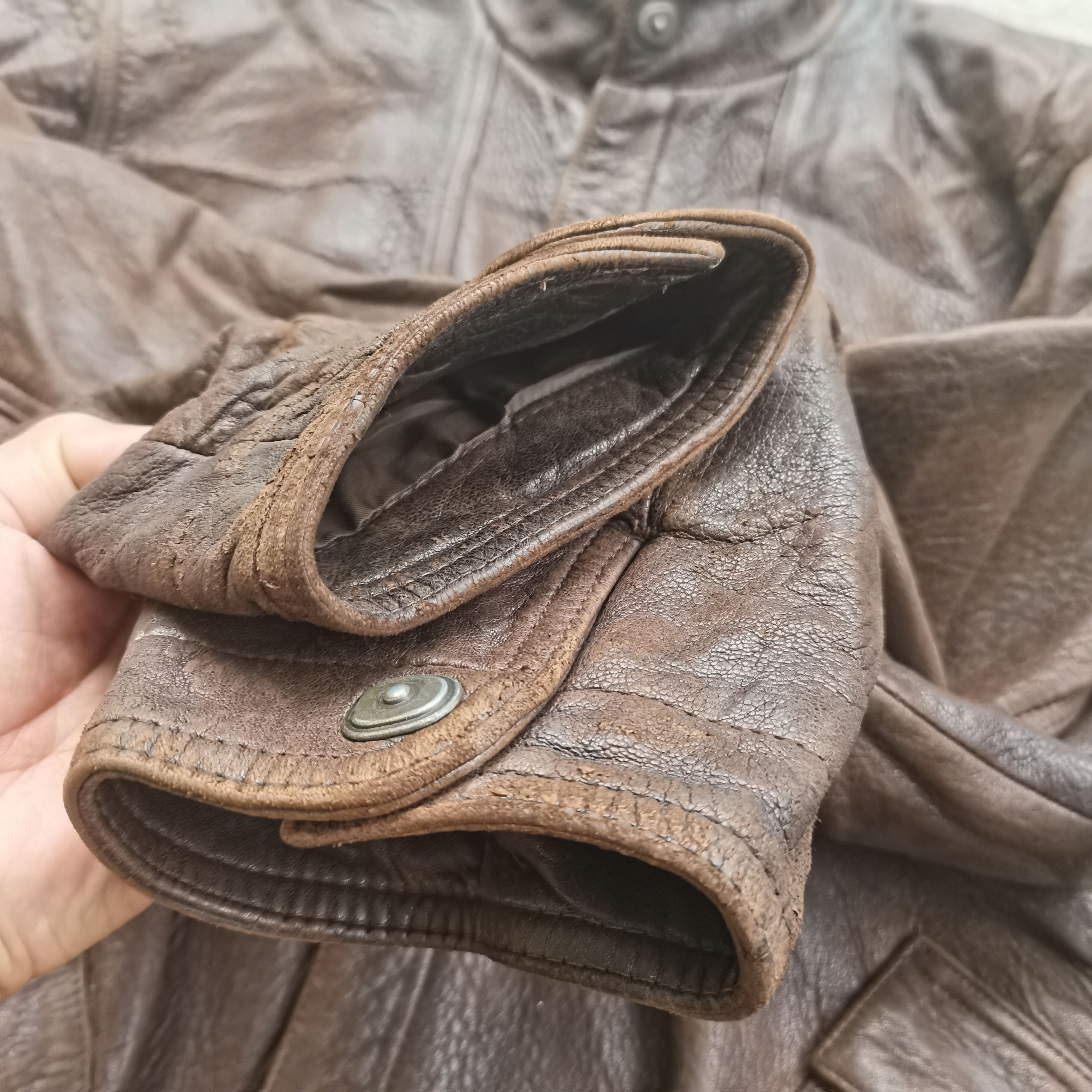 Genuine Leather × Vintage Steal🔥Vintage 90's ECHO Genuine Leather Korean Style Jacket Size US XL / EU 56 / 4 - 9 Thumbnail