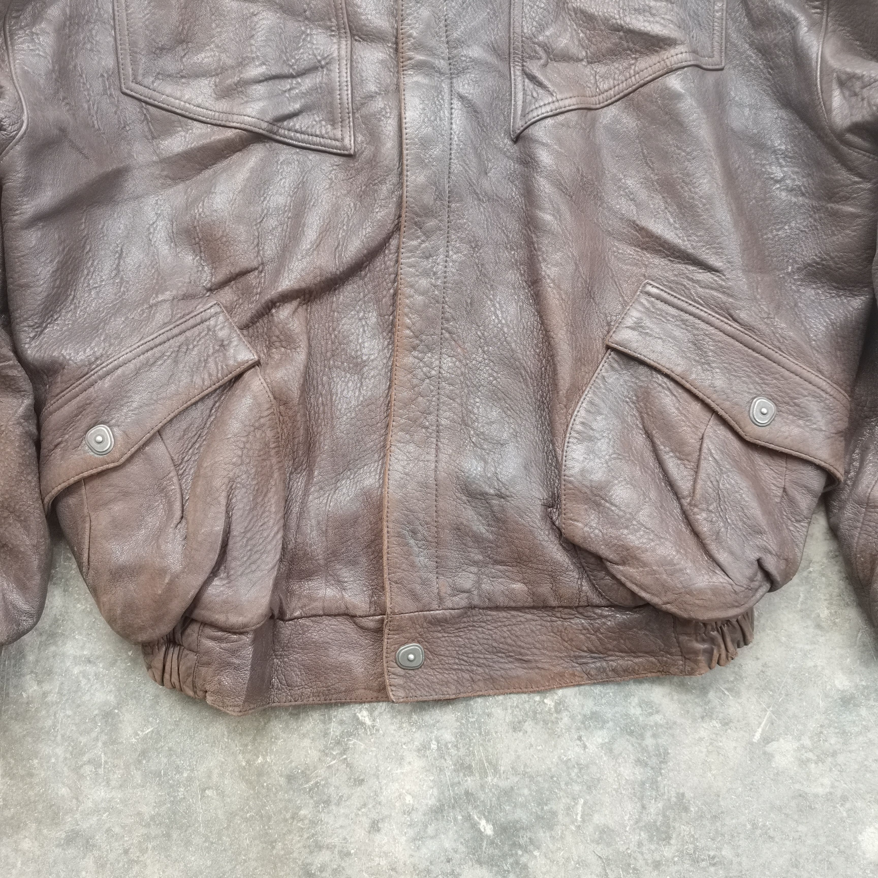 Genuine Leather × Vintage Steal🔥Vintage 90's ECHO Genuine Leather Korean Style Jacket Size US XL / EU 56 / 4 - 5 Thumbnail
