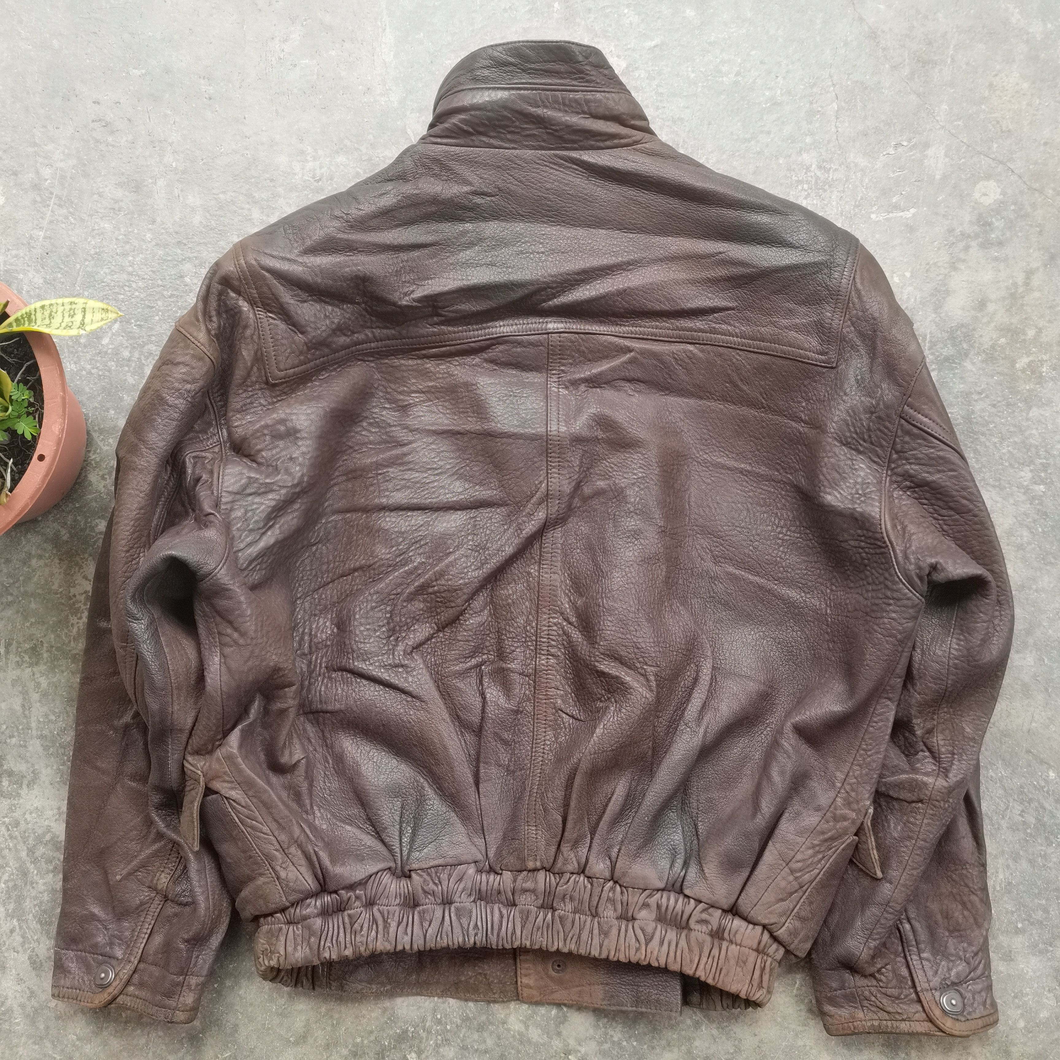 Genuine Leather × Vintage Steal🔥Vintage 90's ECHO Genuine Leather Korean Style Jacket Size US XL / EU 56 / 4 - 6 Thumbnail