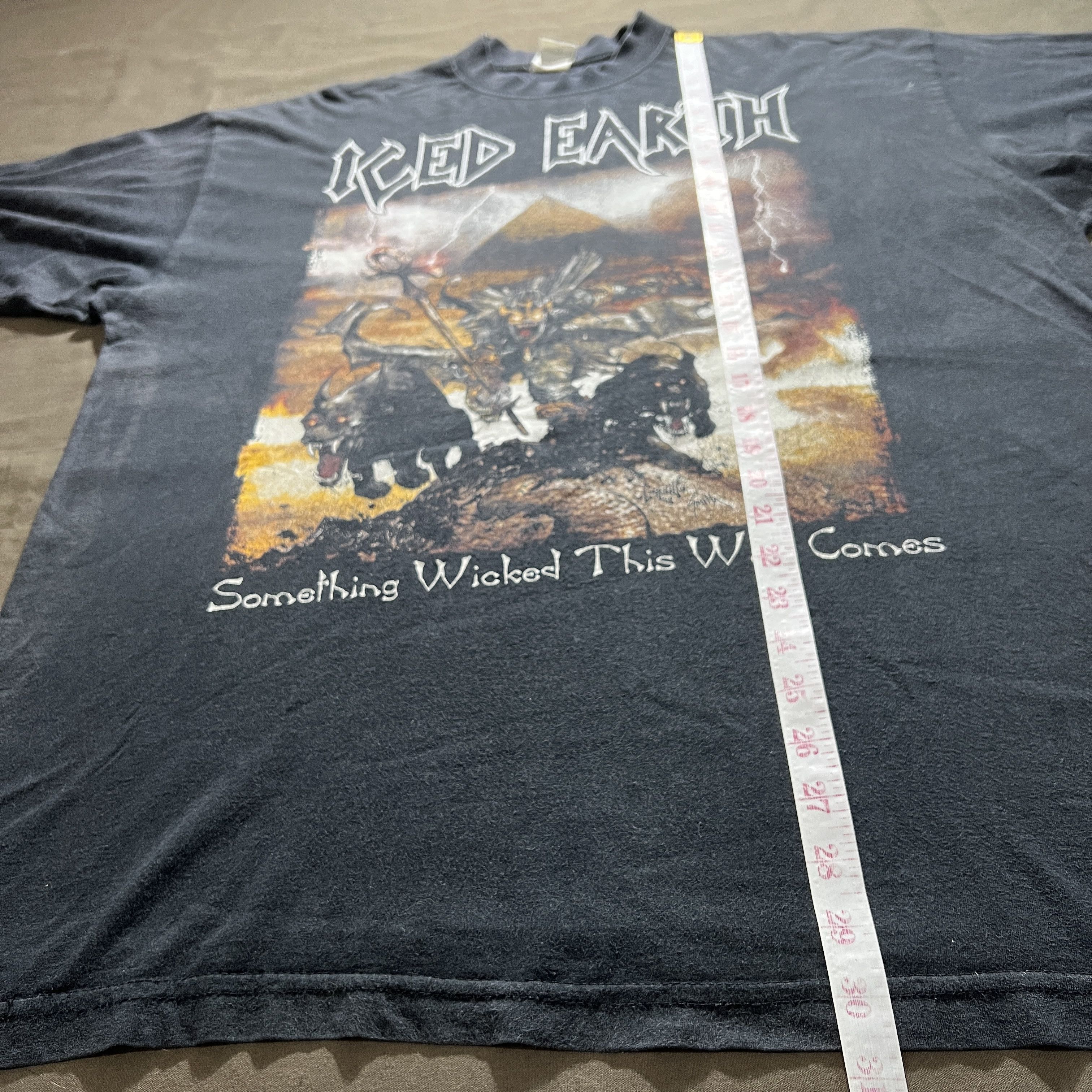 Band Tees × Vintage Vintage Iced Earth Power metal Promo Tee XL Faded Size US XL / EU 56 / 4 - 10 Thumbnail