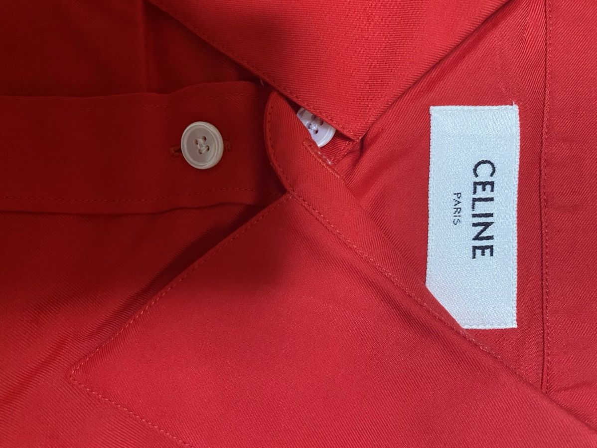 Celine × Hedi Slimane SS20 red shirt S/M Size US S / EU 44-46 / 1 - 11 Thumbnail