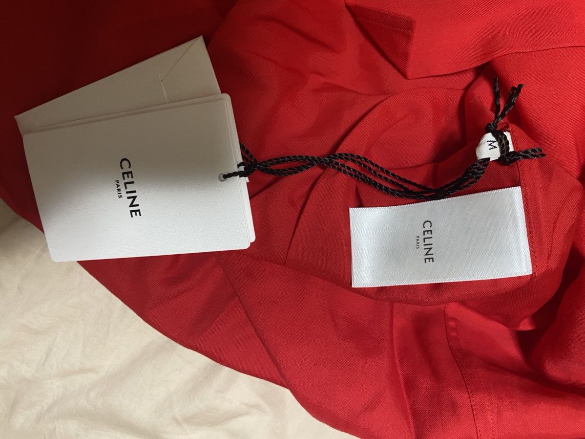 Celine × Hedi Slimane SS20 red shirt S/M Size US S / EU 44-46 / 1 - 12 Thumbnail