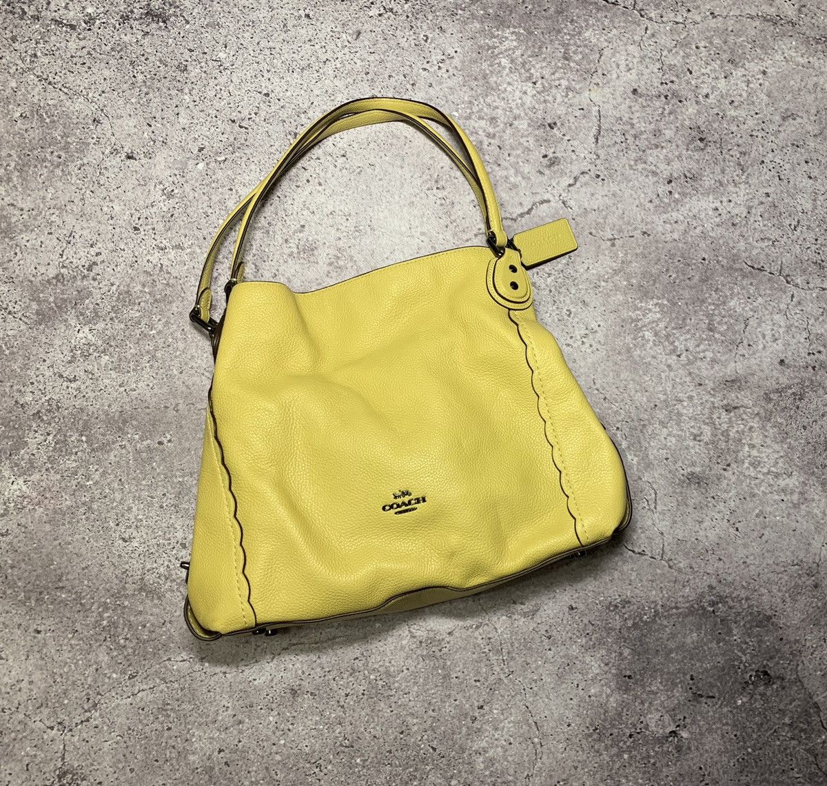 Coach Edie Shoulder Bag 31 Scalloped Sunflower