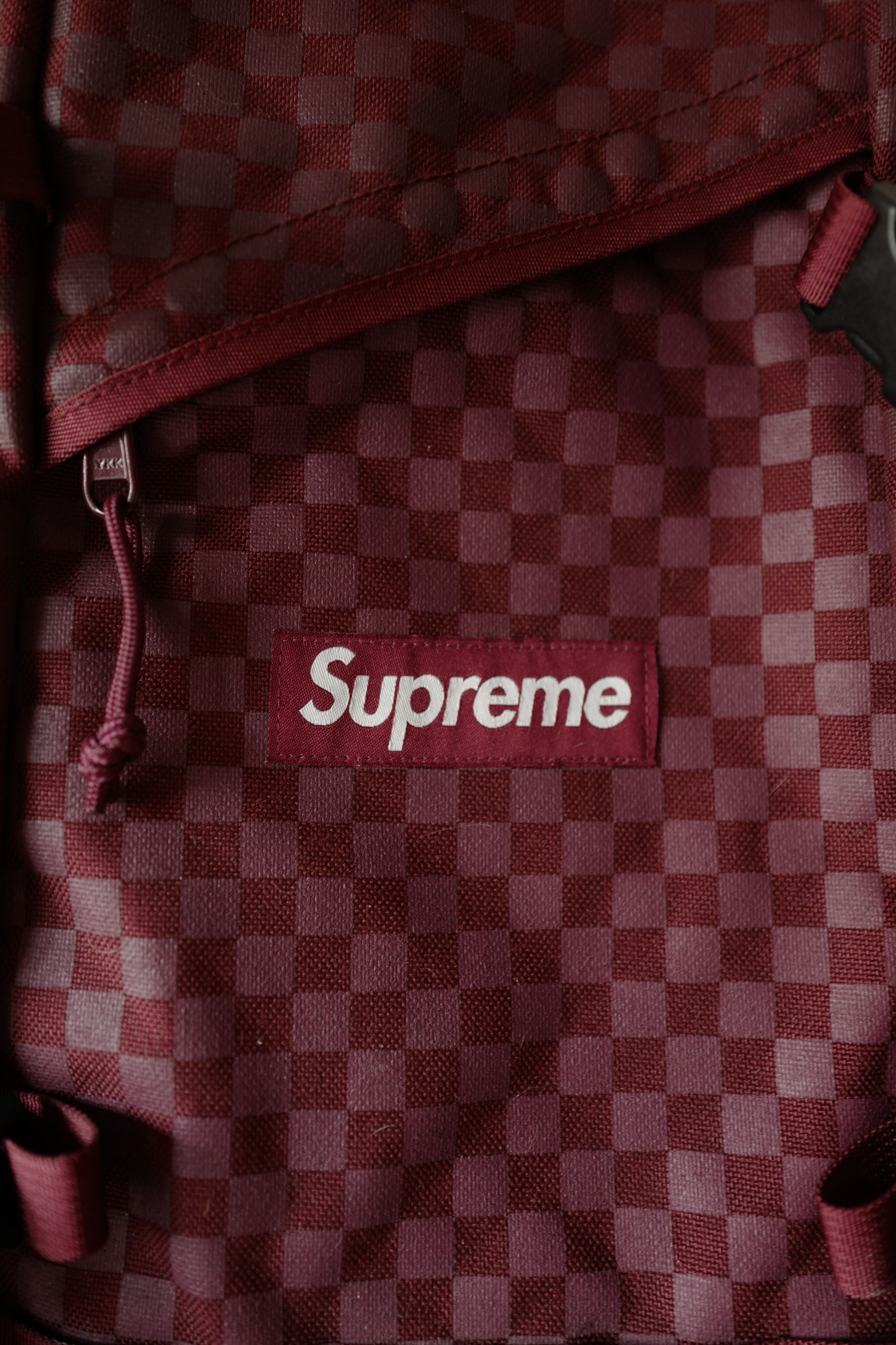 Supreme F/W 2011 Supreme Burgundy Damier Backpack Size ONE SIZE - 2 Thumbnail