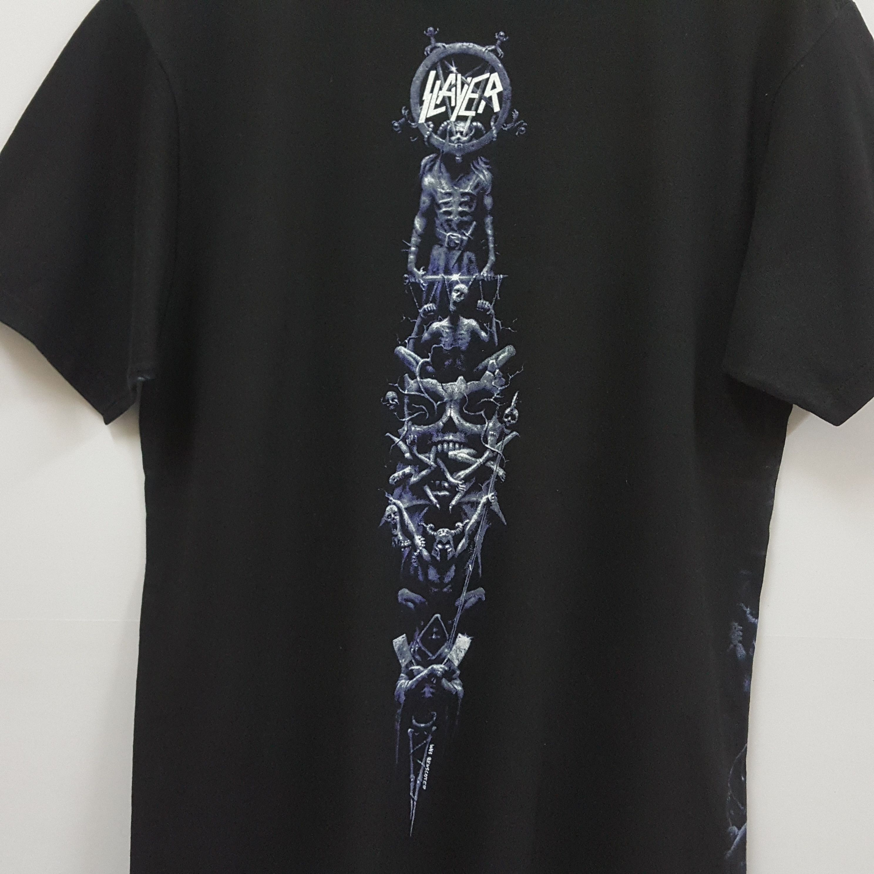 Band Tees × Slayer × Vintage Vintage 90's SLAYER American metal band full print t-shirt Size US L / EU 52-54 / 3 - 3 Thumbnail
