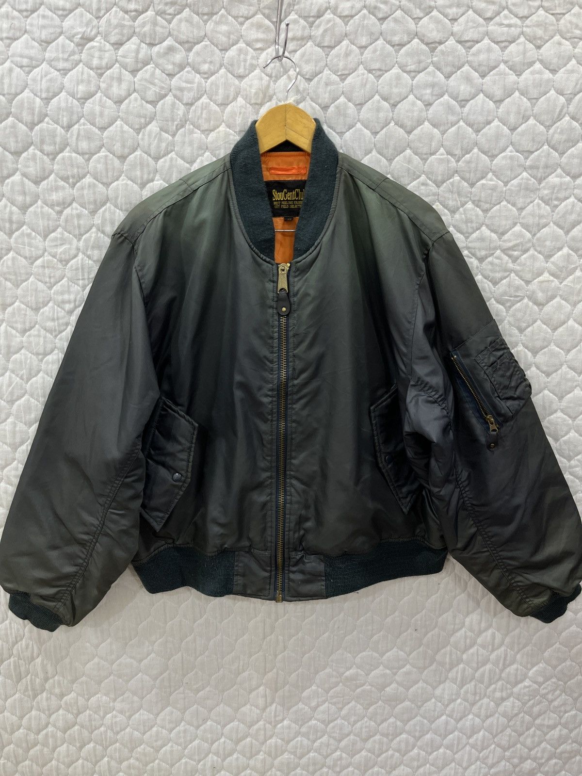 Japanese Brand (Oooo). STOU GENT CLUB BOMBER JACKET Size US L / EU 52-54 / 3 - 1 Thumbnail