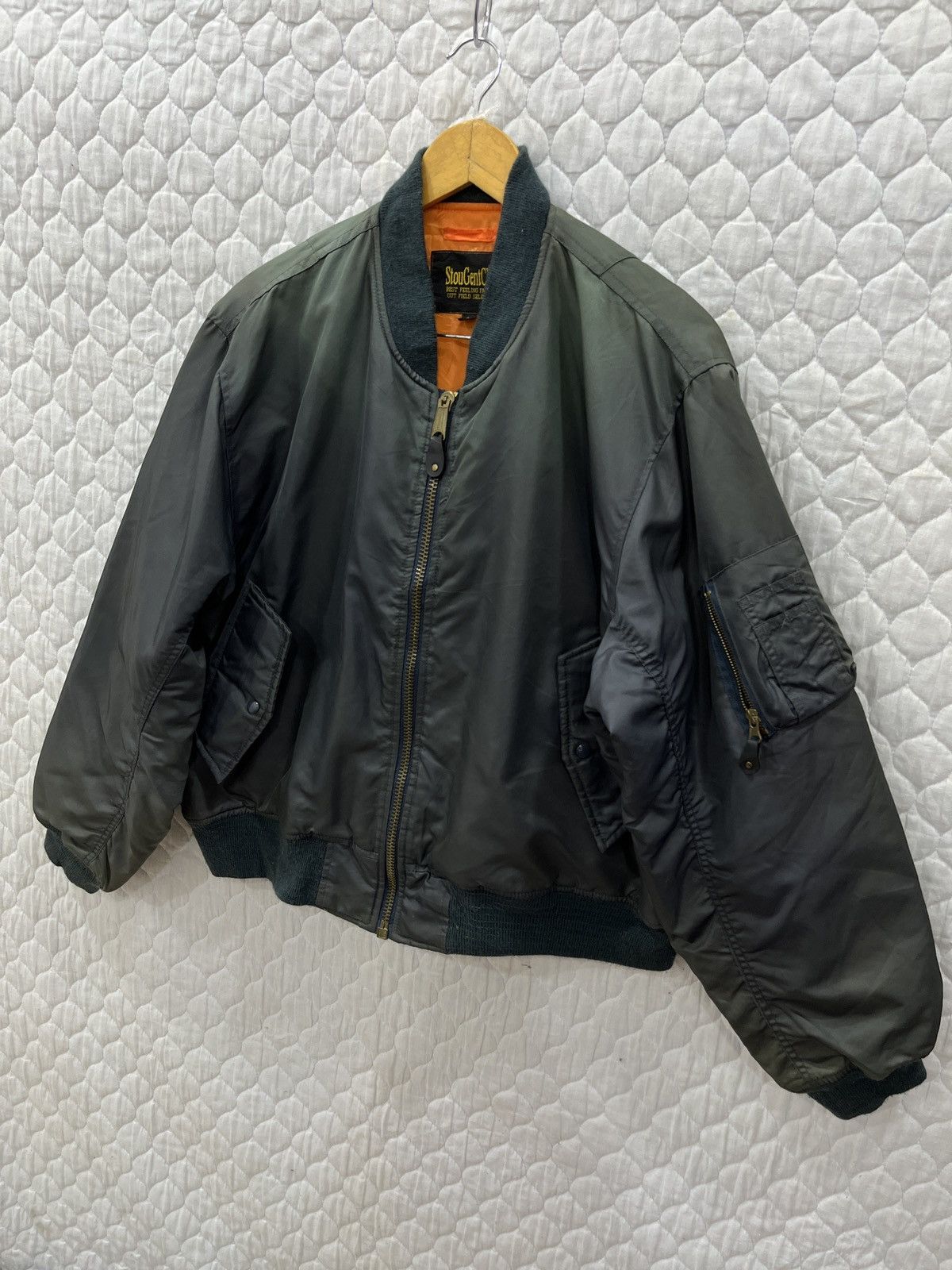 Japanese Brand (Oooo). STOU GENT CLUB BOMBER JACKET Size US L / EU 52-54 / 3 - 2 Thumbnail