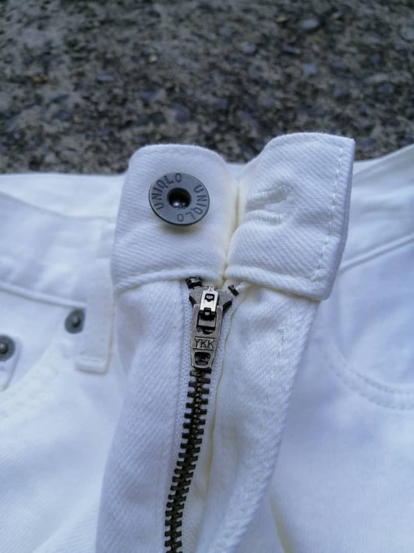 Uniqlo Uniqlo Distressed White Denim Size US 31 - 3 Thumbnail