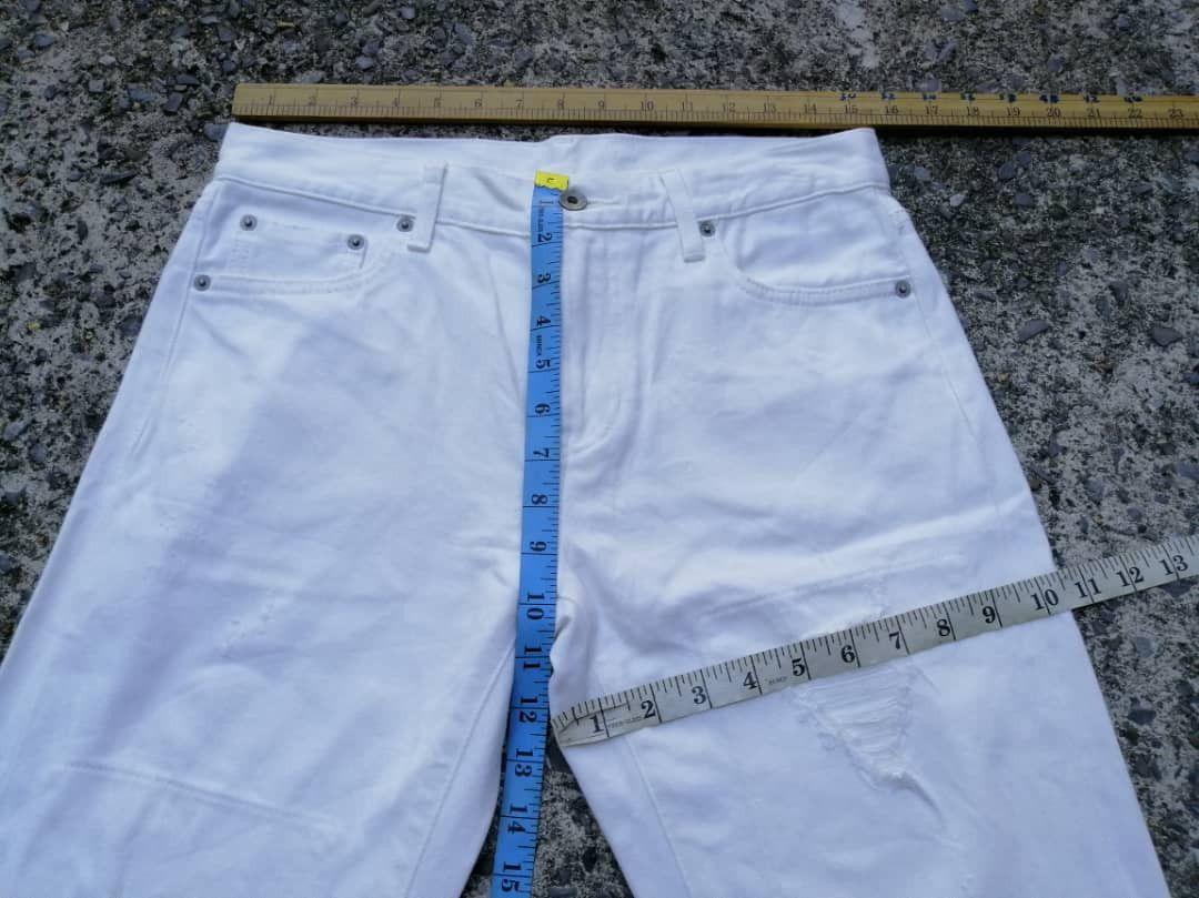 Uniqlo Uniqlo Distressed White Denim Size US 31 - 5 Thumbnail