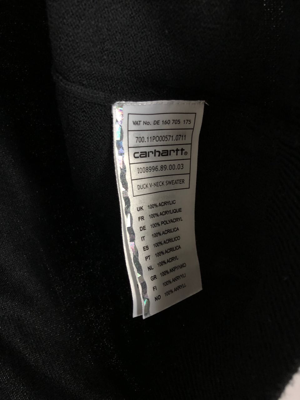 Carhartt Carhartt sweaters V-neck duck black size L Size US L / EU 52-54 / 3 - 4 Thumbnail