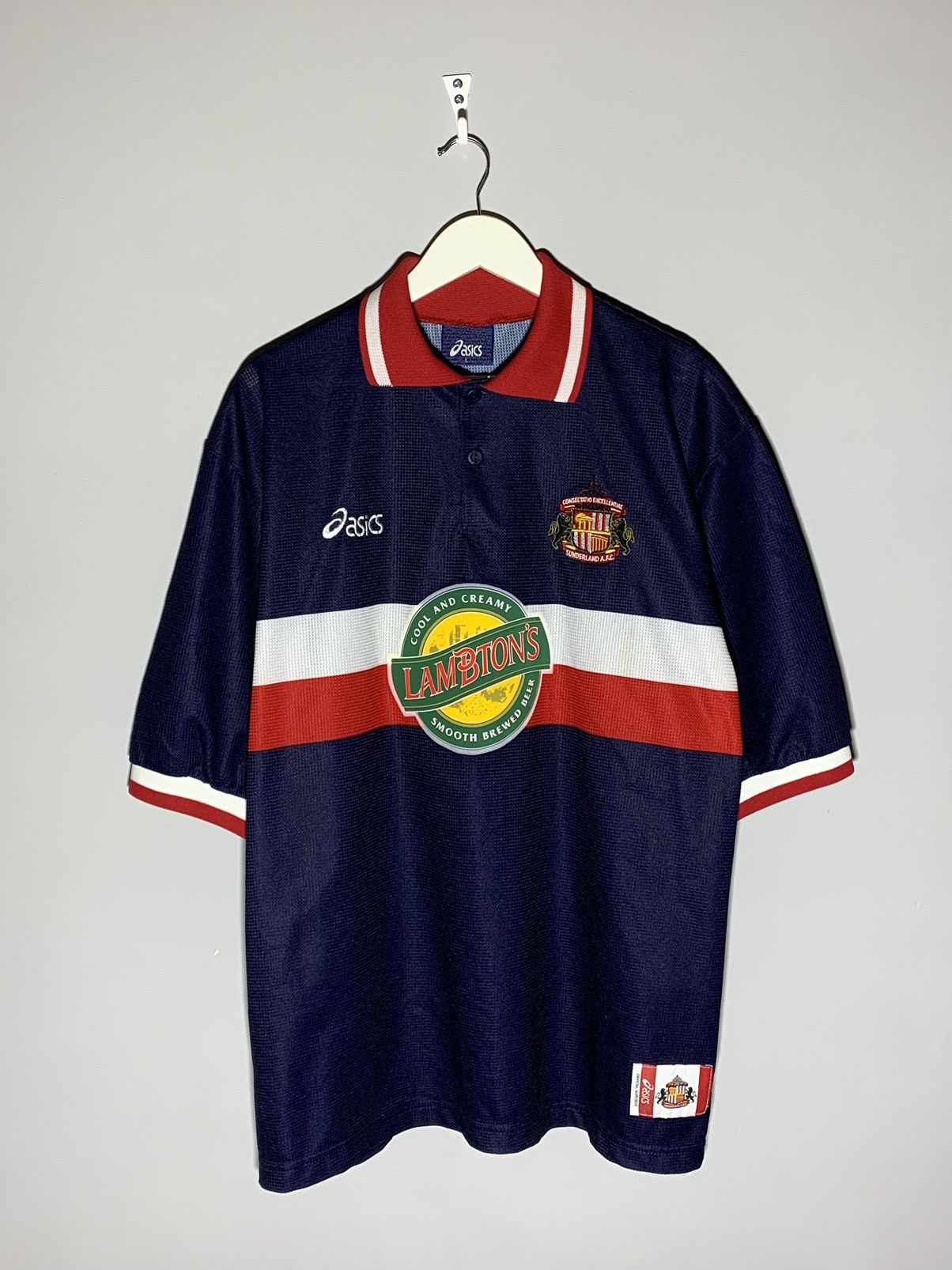 Asics × Vintage Sunderland Asics Vintage 1999/00 Away Football Shirt Size US L / EU 52-54 / 3 - 1 Thumbnail