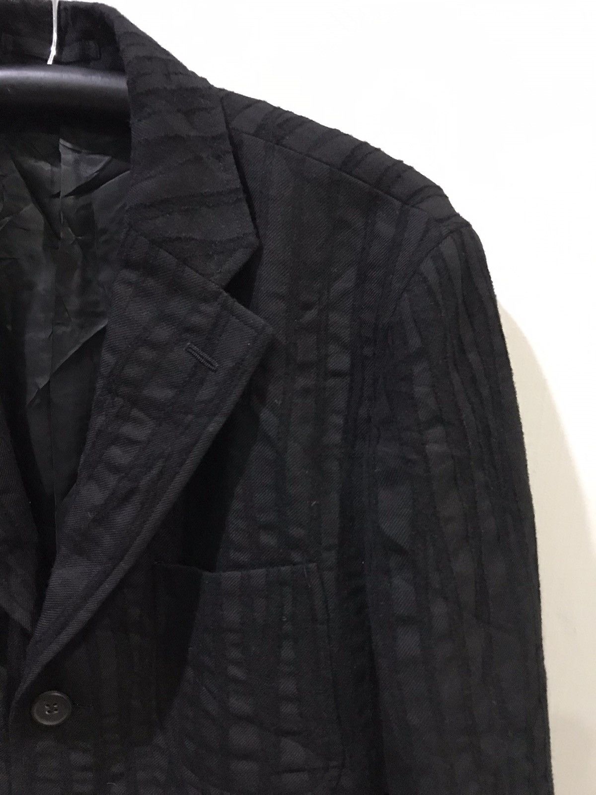 Issey Miyake ISSEY MIYAKE MEN Ultra Rare Wood Crack Effect Blazer Size 40R - 3 Thumbnail