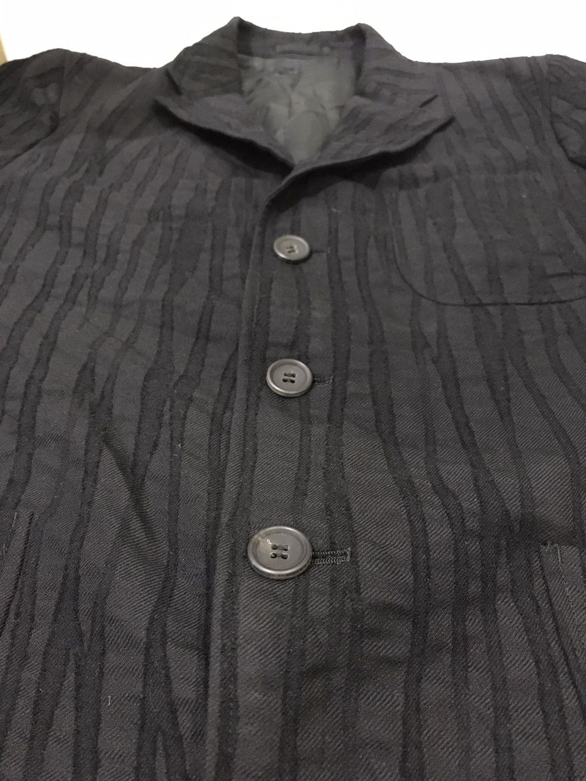 Issey Miyake ISSEY MIYAKE MEN Ultra Rare Wood Crack Effect Blazer Size 40R - 17 Thumbnail