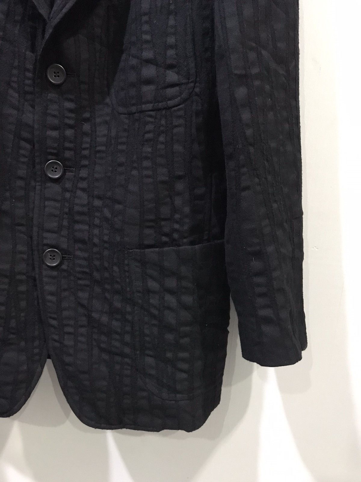 Issey Miyake ISSEY MIYAKE MEN Ultra Rare Wood Crack Effect Blazer Size 40R - 5 Thumbnail