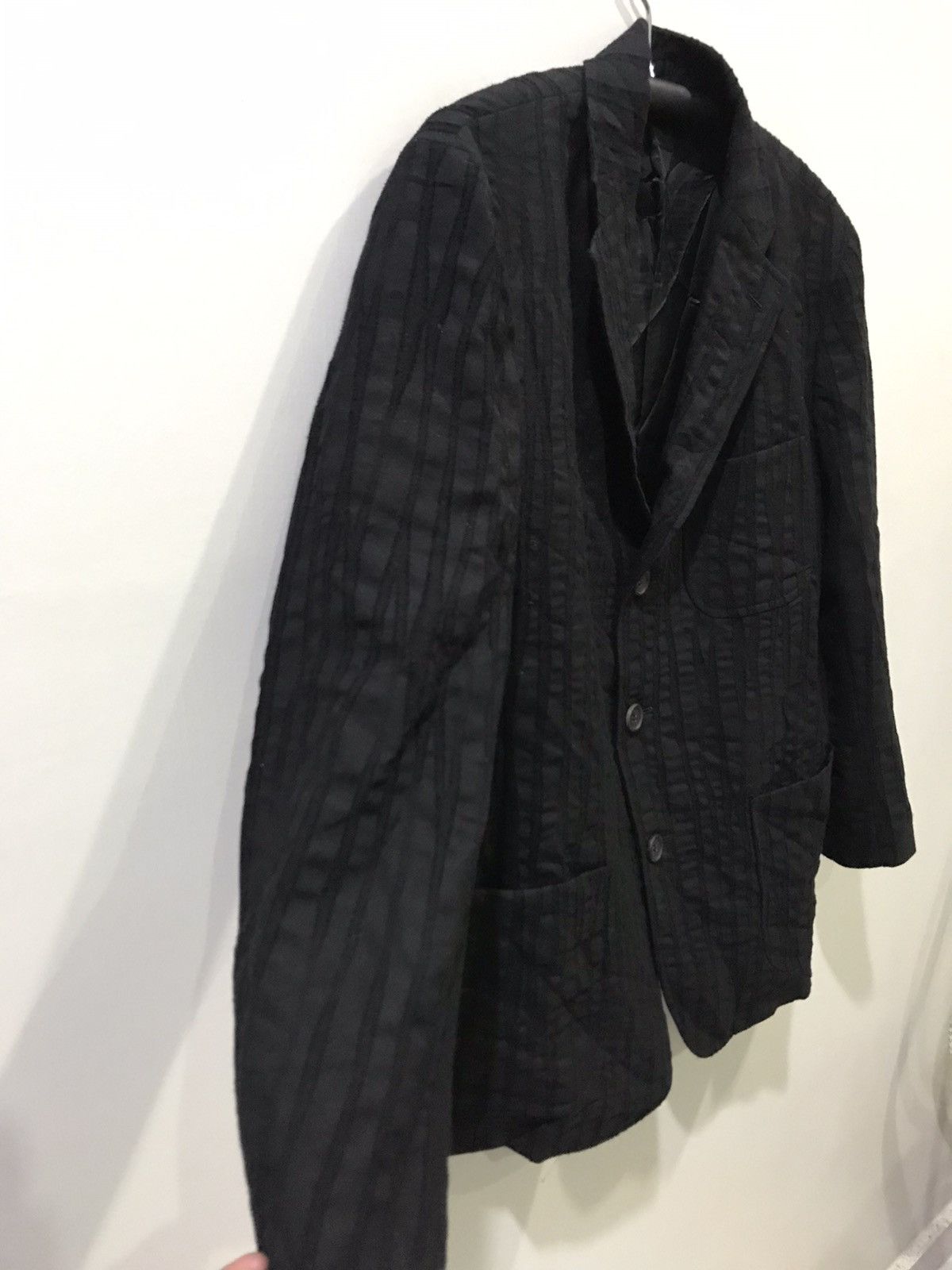 Issey Miyake ISSEY MIYAKE MEN Ultra Rare Wood Crack Effect Blazer Size 40R - 9 Thumbnail