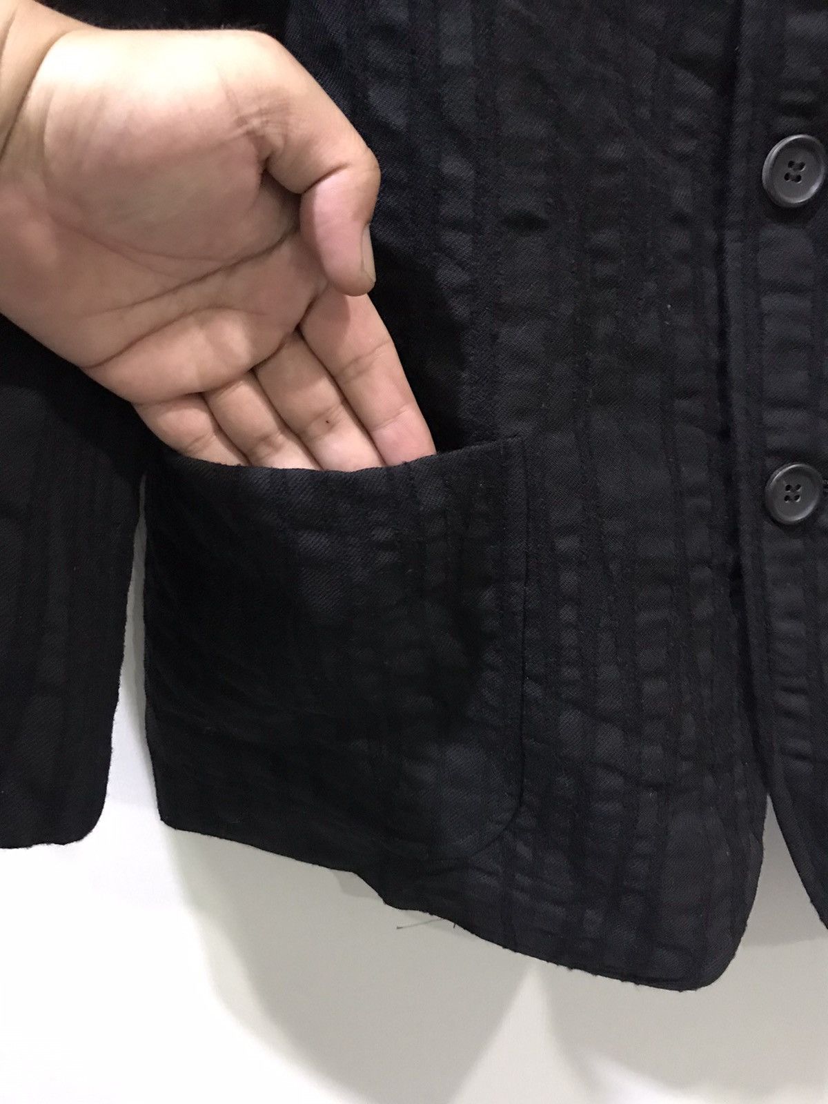 Issey Miyake ISSEY MIYAKE MEN Ultra Rare Wood Crack Effect Blazer Size 40R - 7 Thumbnail