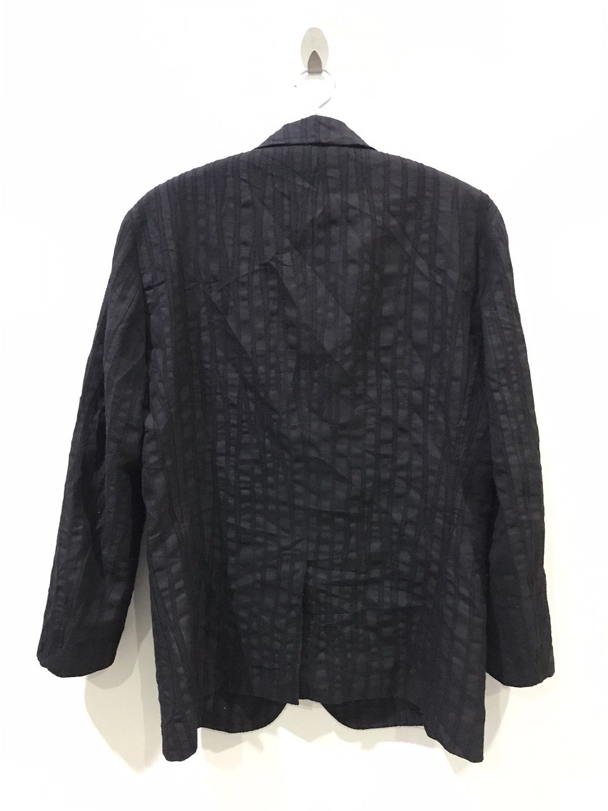 Issey Miyake ISSEY MIYAKE MEN Ultra Rare Wood Crack Effect Blazer Size 40R - 11 Thumbnail