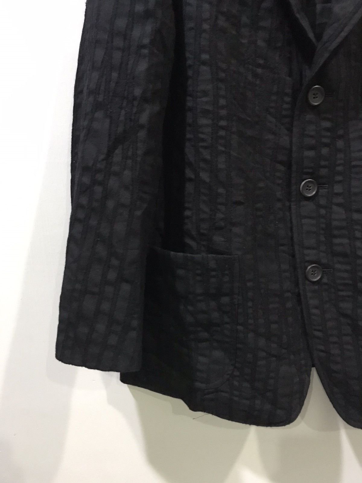 Issey Miyake ISSEY MIYAKE MEN Ultra Rare Wood Crack Effect Blazer Size 40R - 6 Thumbnail