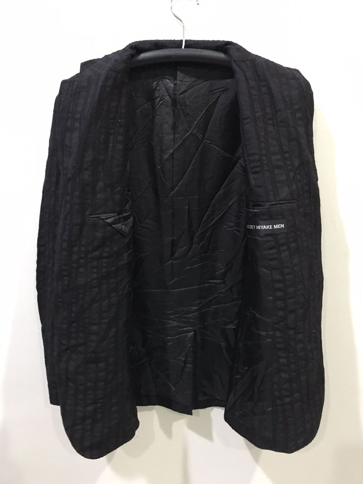 Issey Miyake ISSEY MIYAKE MEN Ultra Rare Wood Crack Effect Blazer Size 40R - 16 Thumbnail