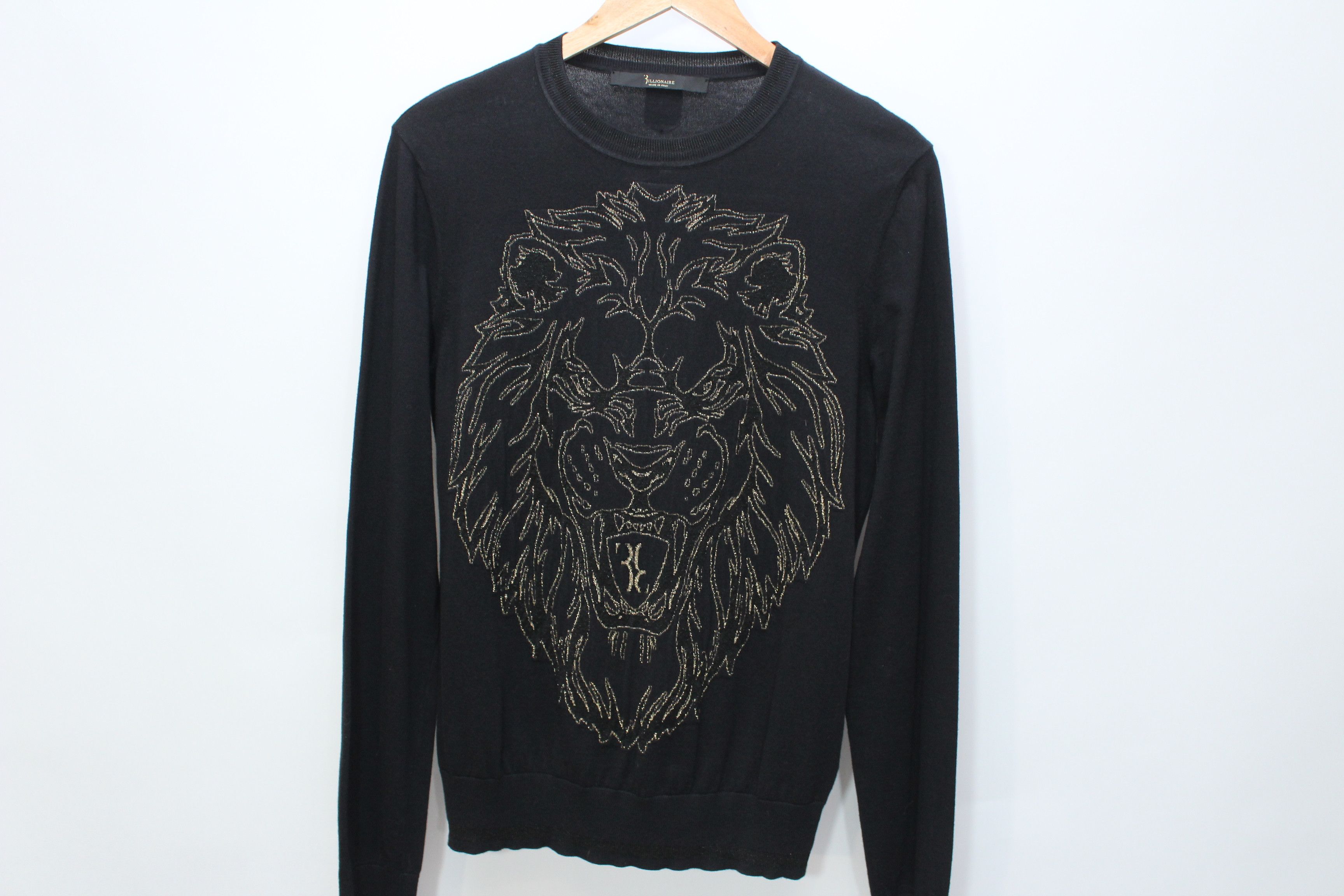 image of Billionaire Couture Sweater Mens Size S Hype in Black